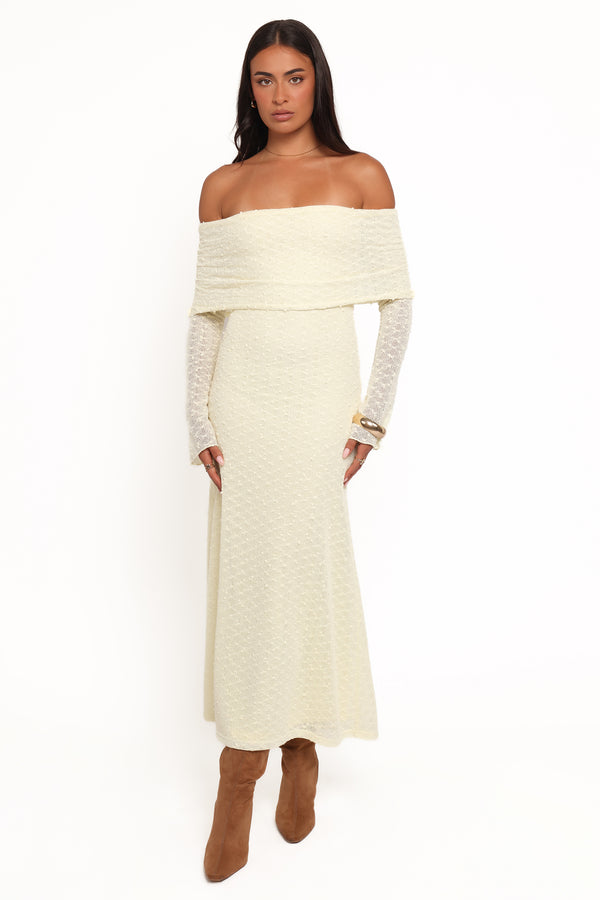 DRESSES Wilma Off Shoulder Dress - Butter Yellow