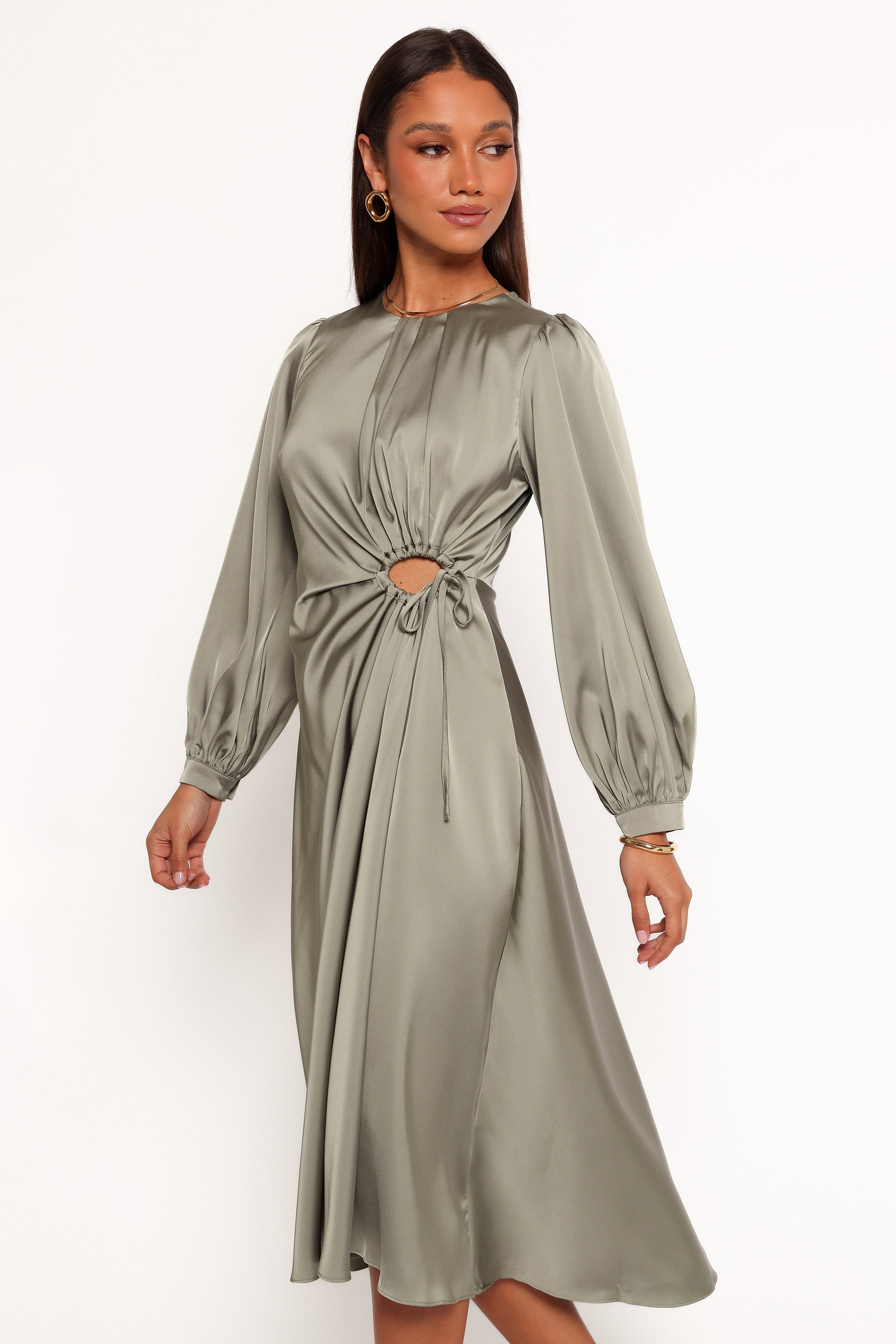 DRESSES Windsor Long Sleeve Maxi Dress - Olive