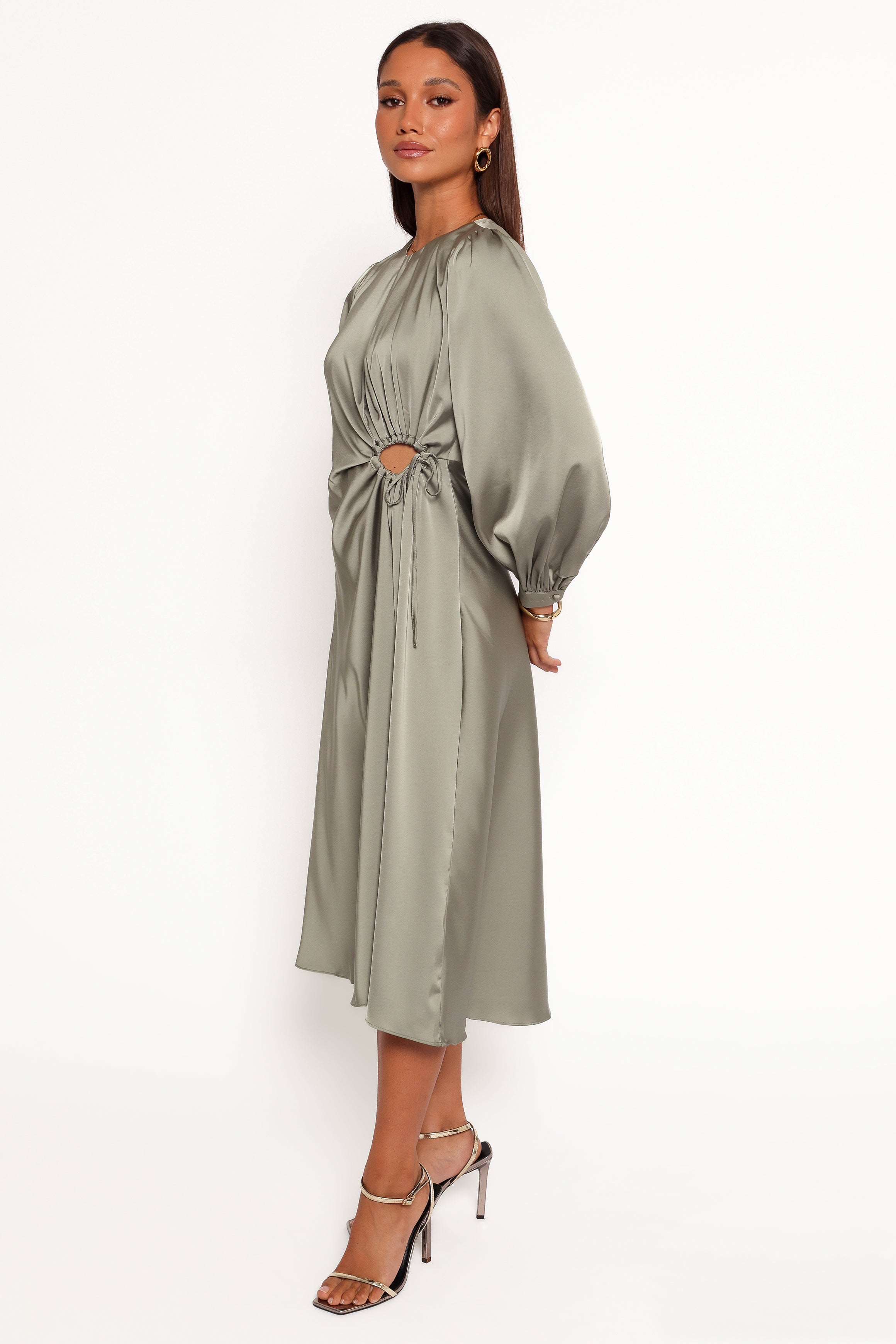 DRESSES Windsor Long Sleeve Maxi Dress - Olive