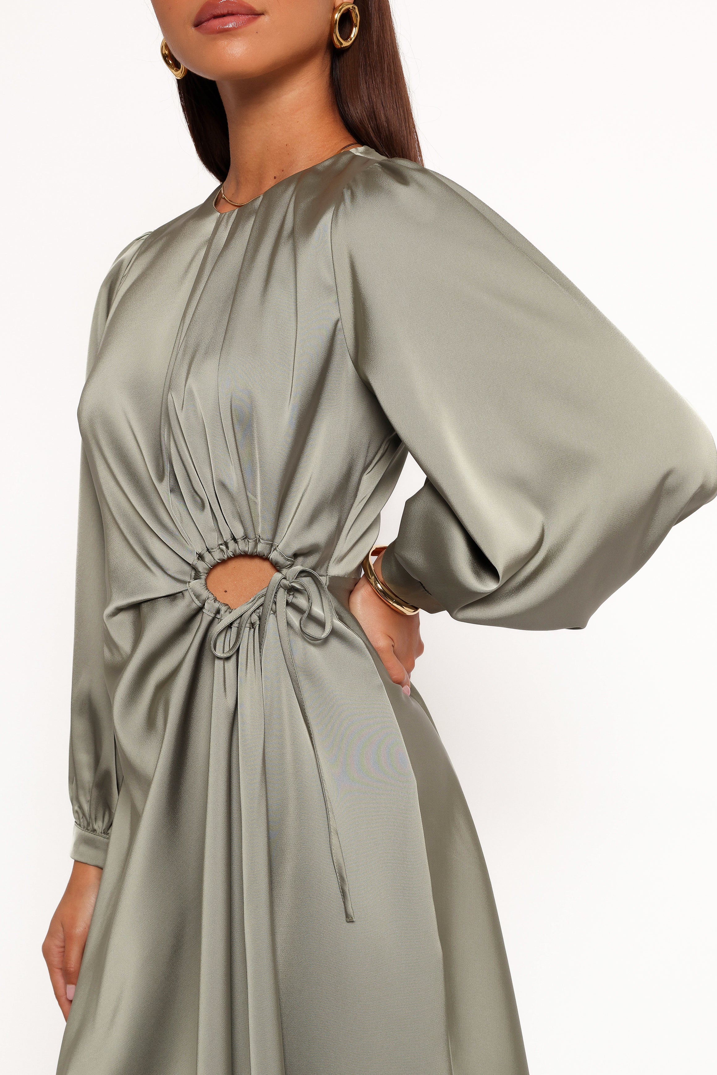 DRESSES Windsor Long Sleeve Maxi Dress - Olive