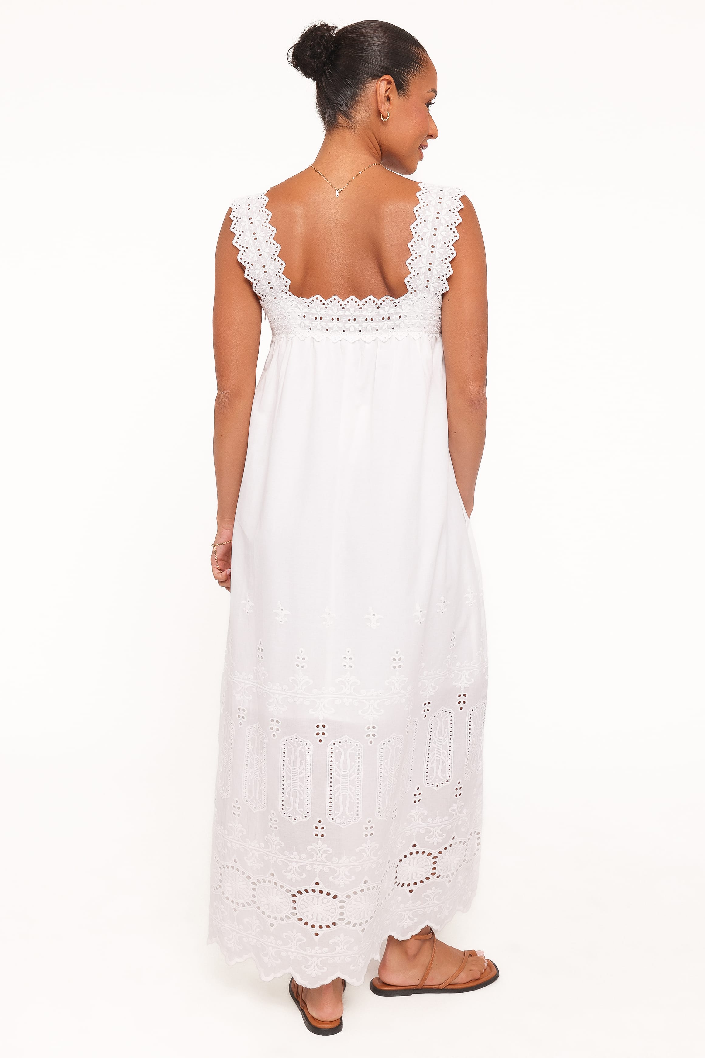 DRESSES Winora Midi Dress - White Broderie