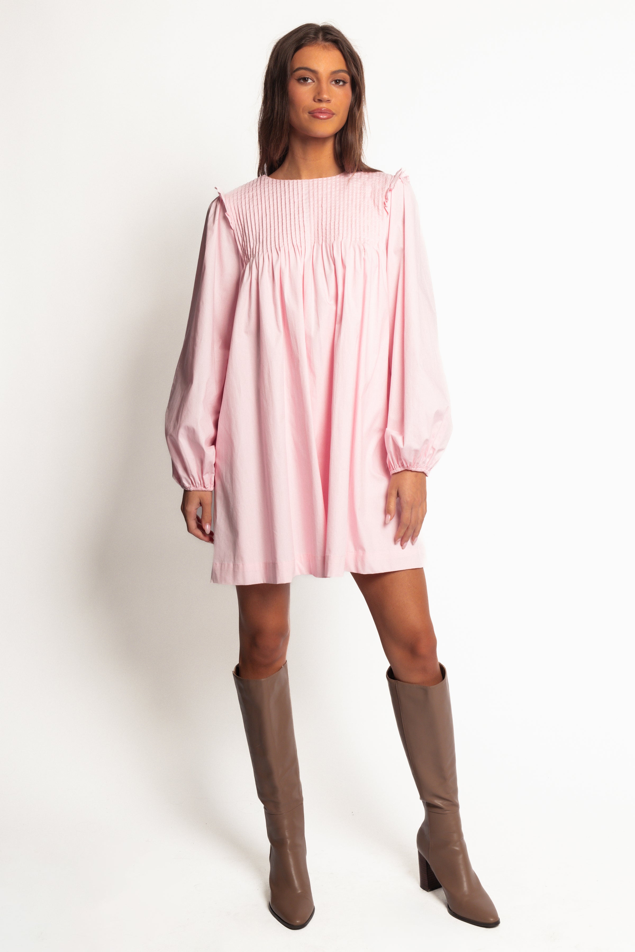 DRESSES Wyatt Long Sleeve Mini Dress - Pink