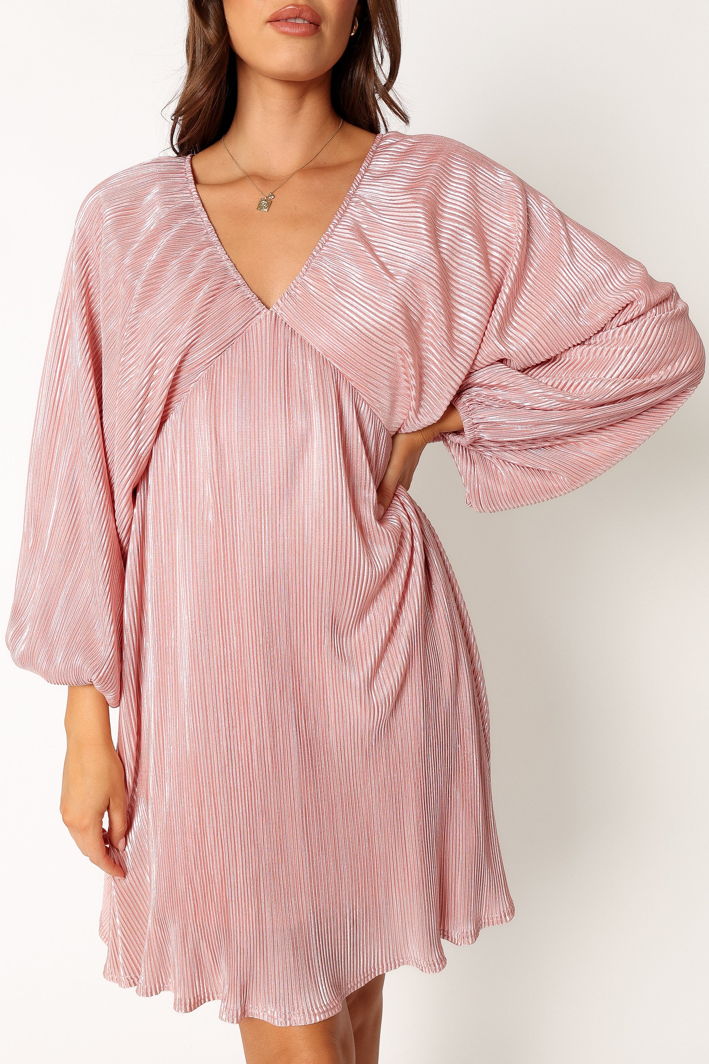 DRESSES @Xanudu Longsleeve Mini Dress - Pink