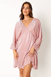 DRESSES @Xanudu Longsleeve Mini Dress - Pink
