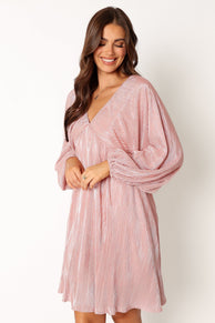 DRESSES @Xanudu Longsleeve Mini Dress - Pink