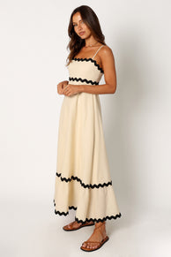 DRESSES @Yana Maxi Dress - Cream Black
