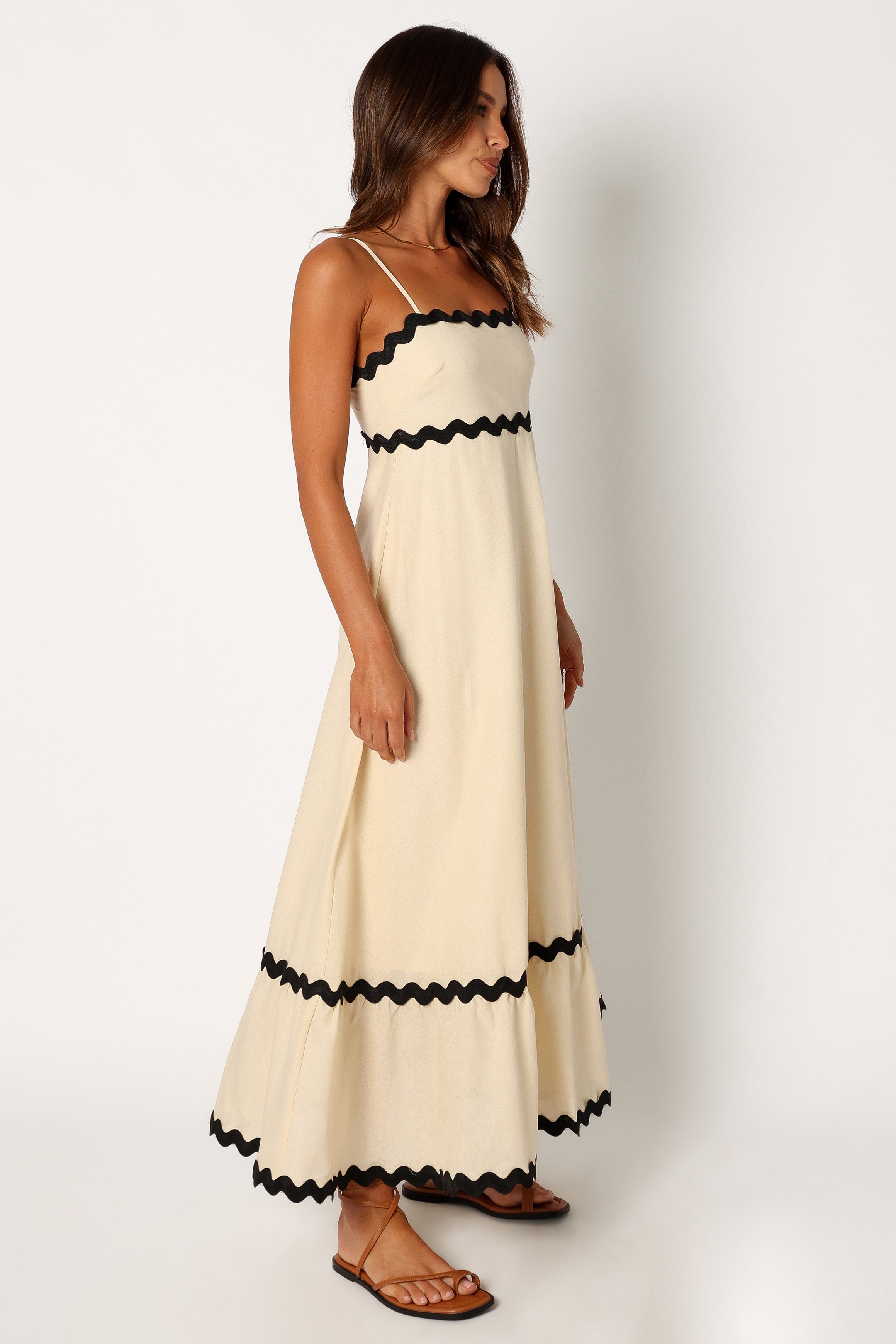 DRESSES @Yana Maxi Dress - Cream Black