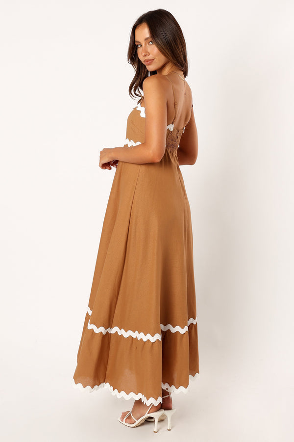 DRESSES @Yana Maxi Dress - Tan White