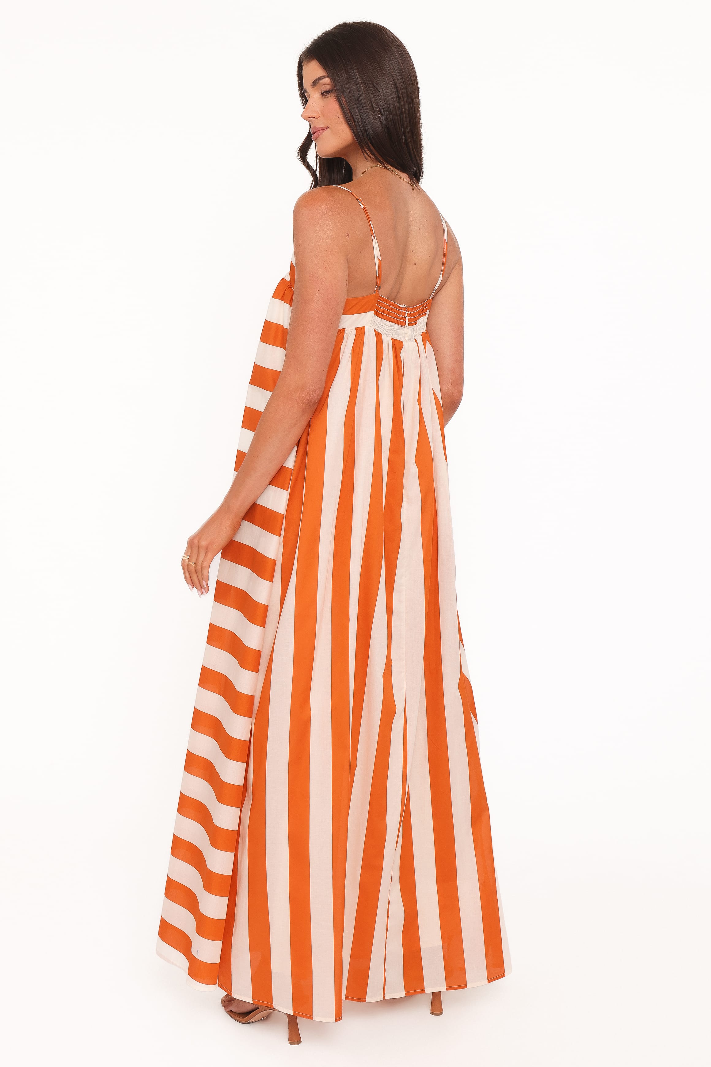 DRESSES Yanika Maxi Dress - Orange/White Stripe