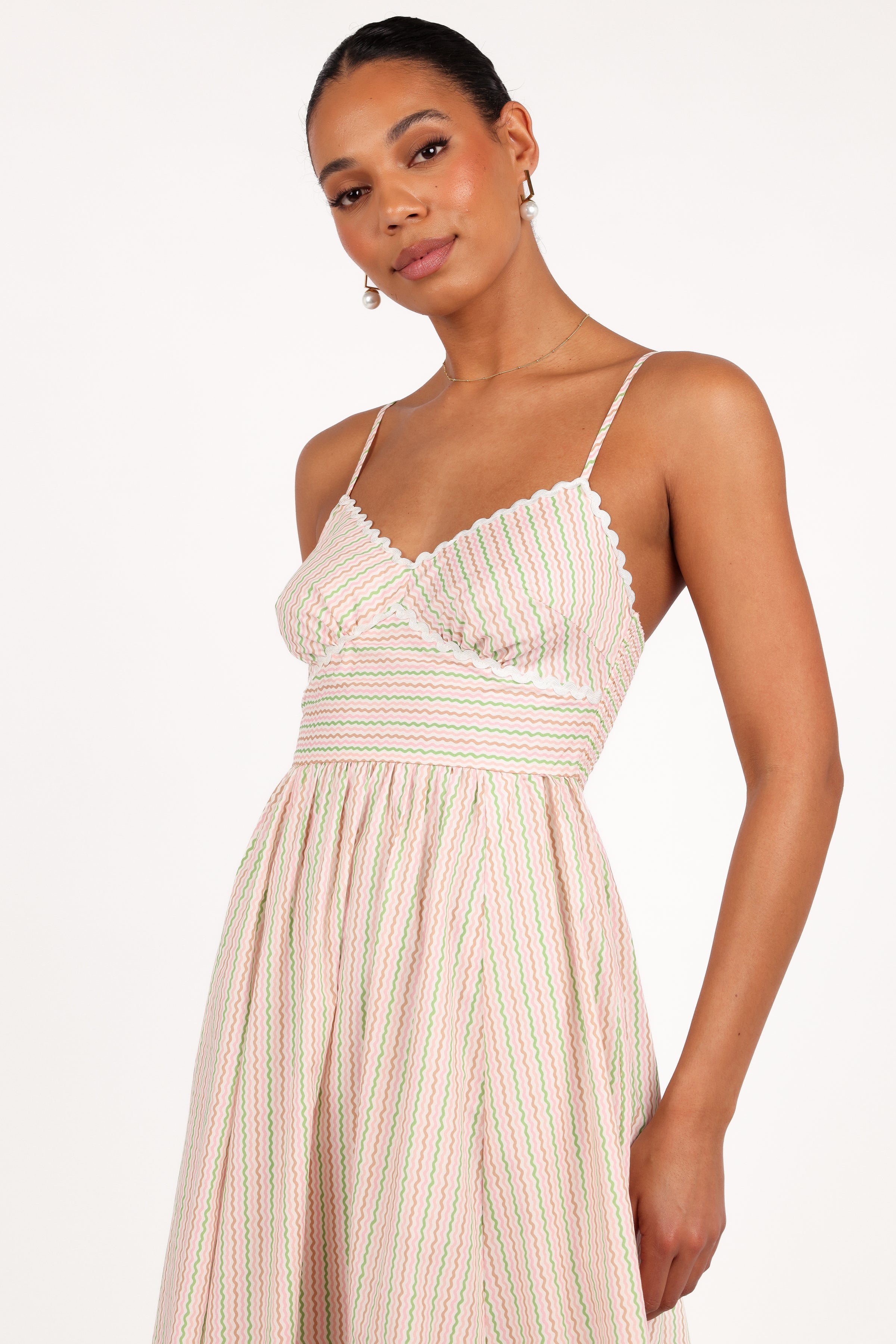 DRESSES Yasmin Midi Dress - Wave Stripe