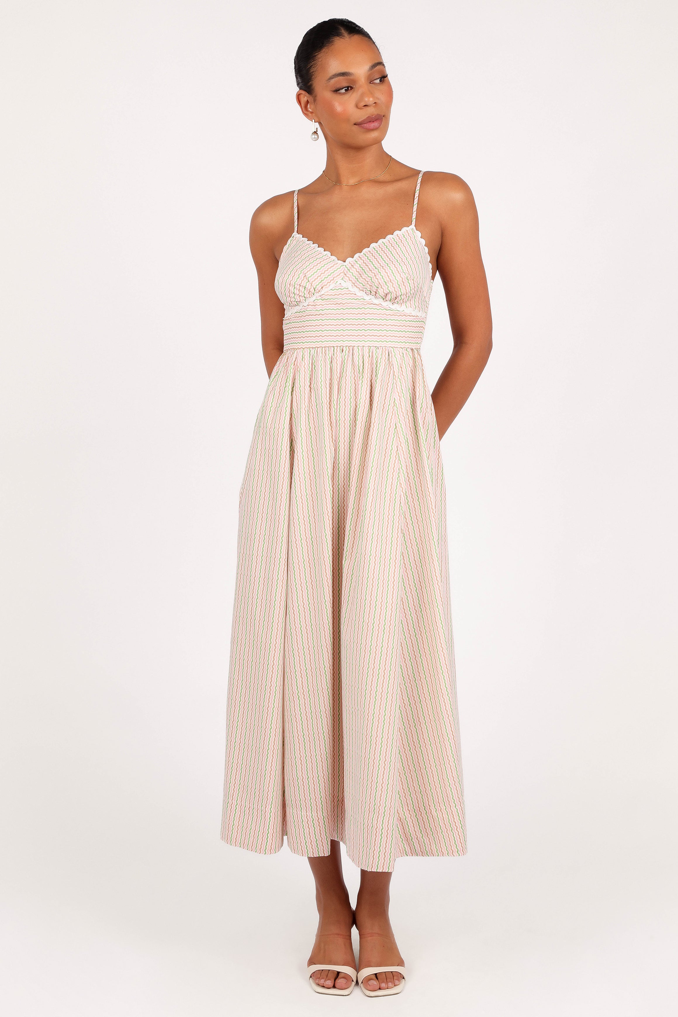DRESSES Yasmin Midi Dress - Wave Stripe