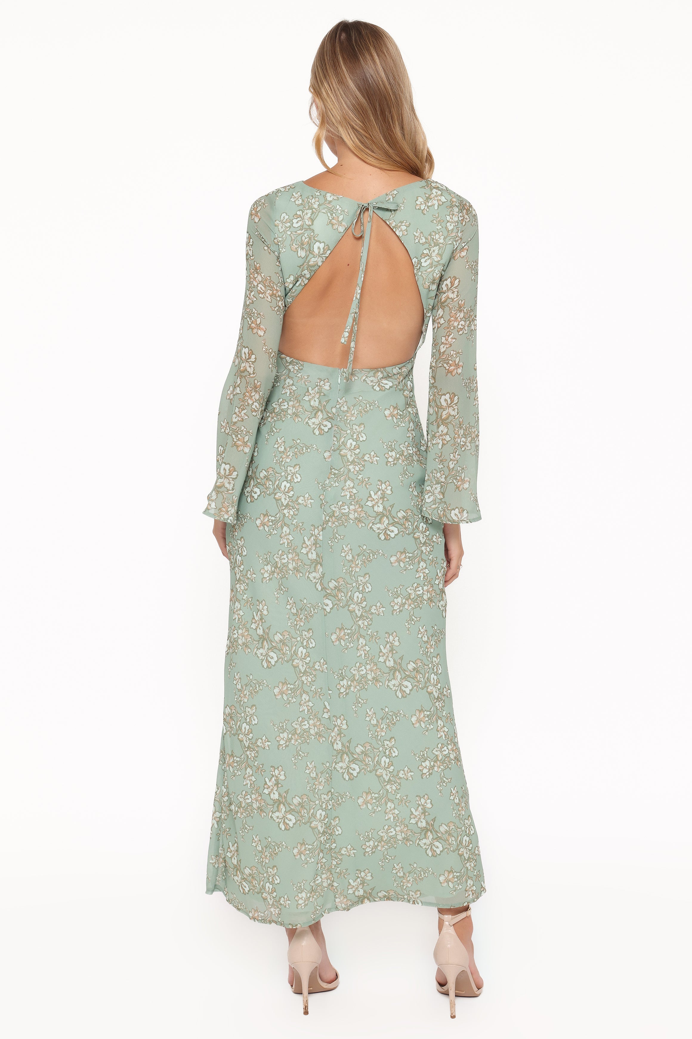 DRESSES Yolanda Long Sleeve Maxi Dress - Sage Green Floral