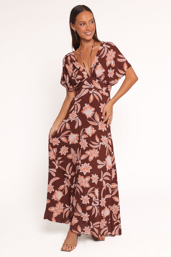 DRESSES Yolande Midi Dress - Orange Floral