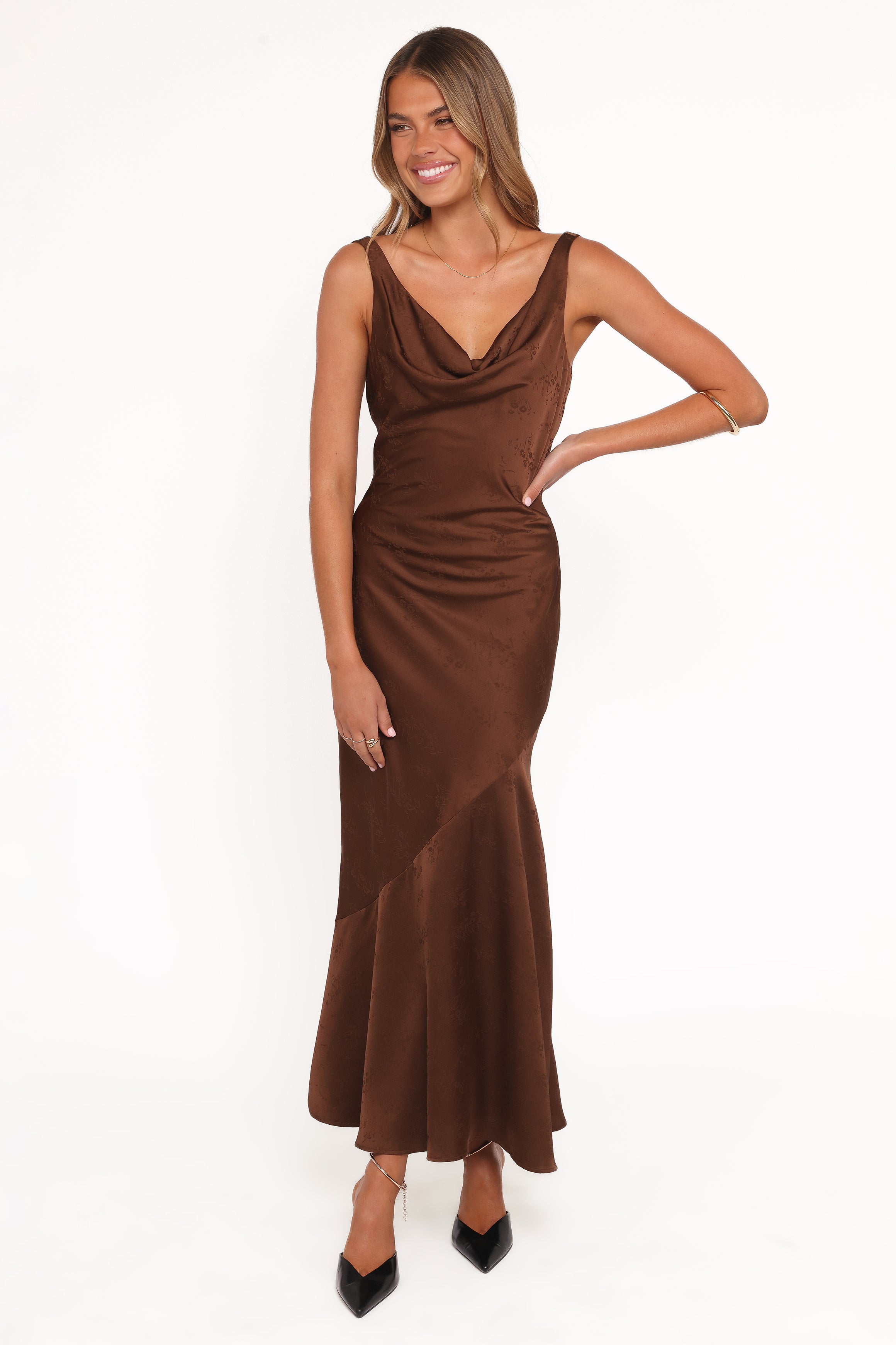 DRESSES Zabrina Midi Dress - Brown Floral