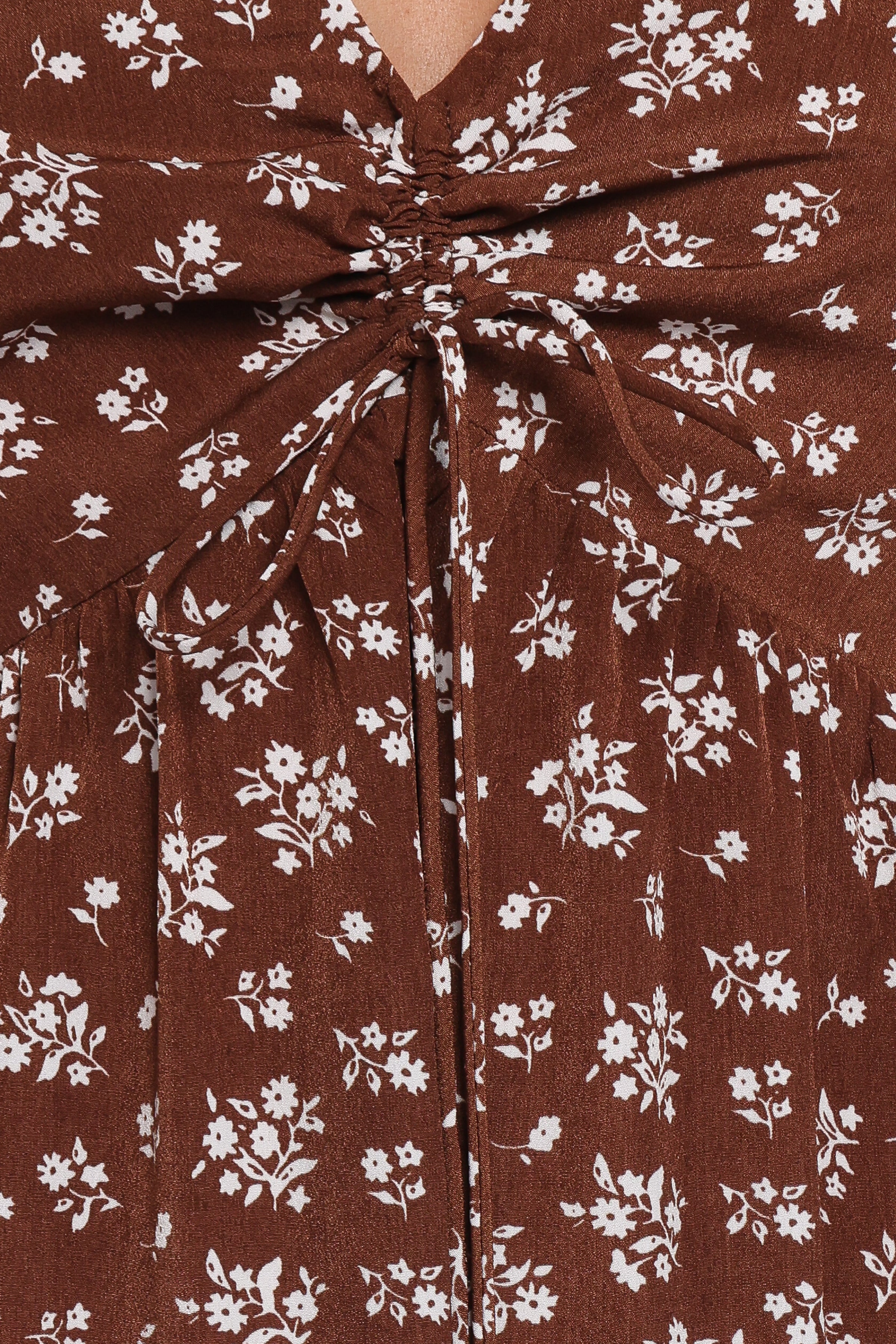 DRESSES Zina Maxi Dress - Brown Ditsy Floral