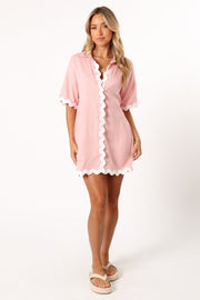 DRESSES @Zoe Mini Dress - Pink