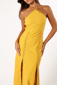 DRESSES @Zola Halterneck Maxi Dress - Dandelion