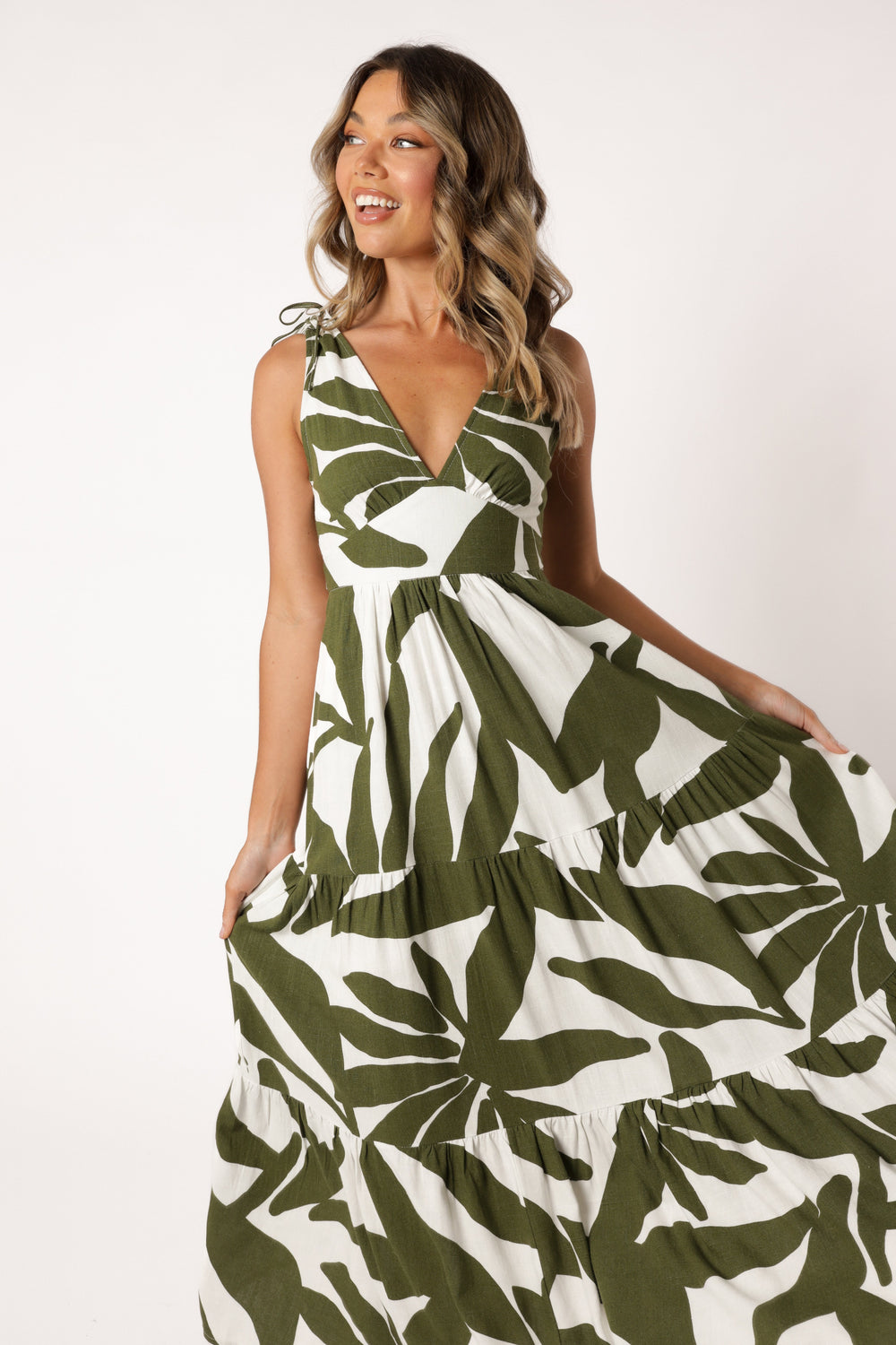 DRESSES Zora Maxi Dress - Olive Palm