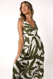 DRESSES Zora Maxi Dress - Olive Palm