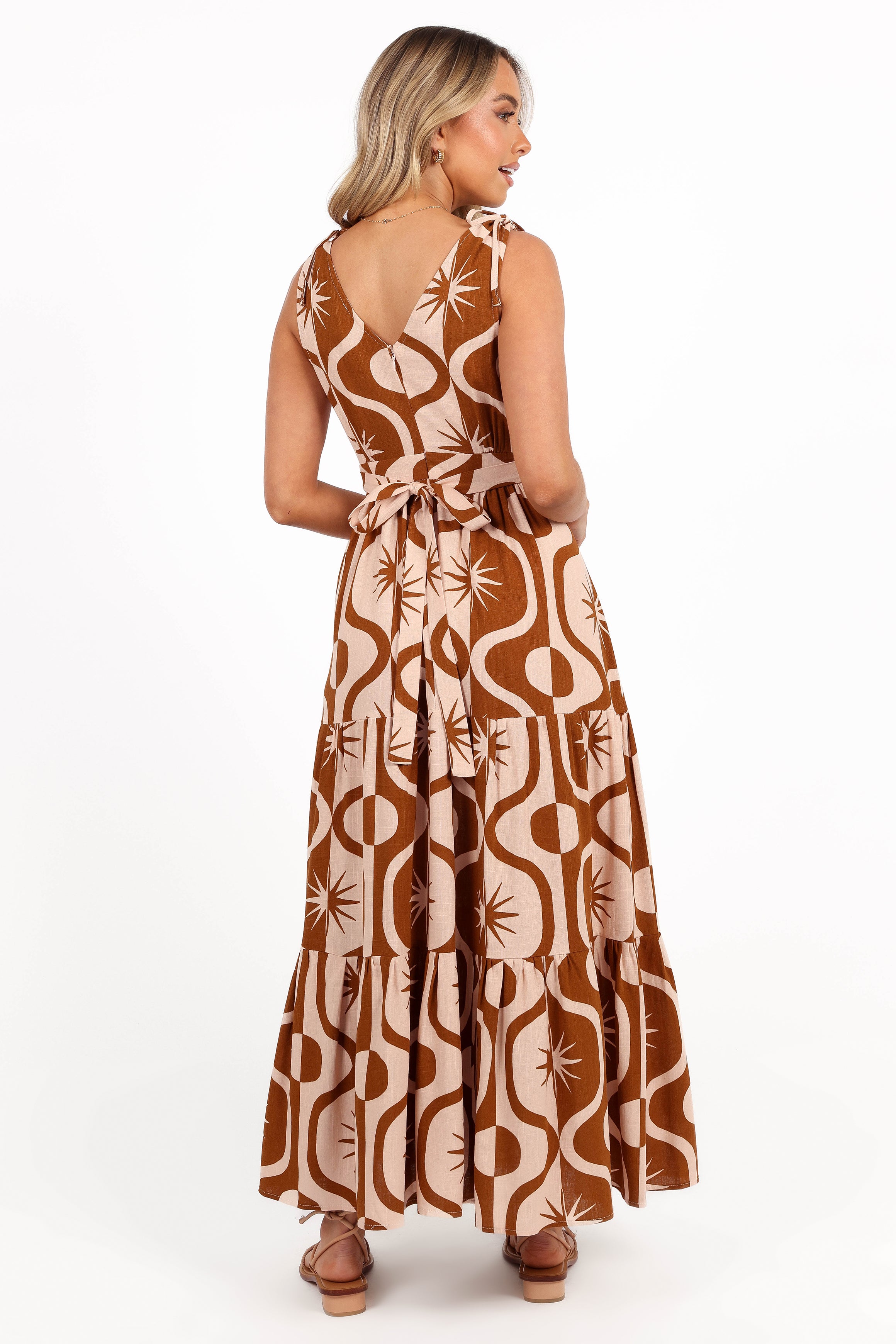 DRESSES Zora Maxi Dress - Tan Print