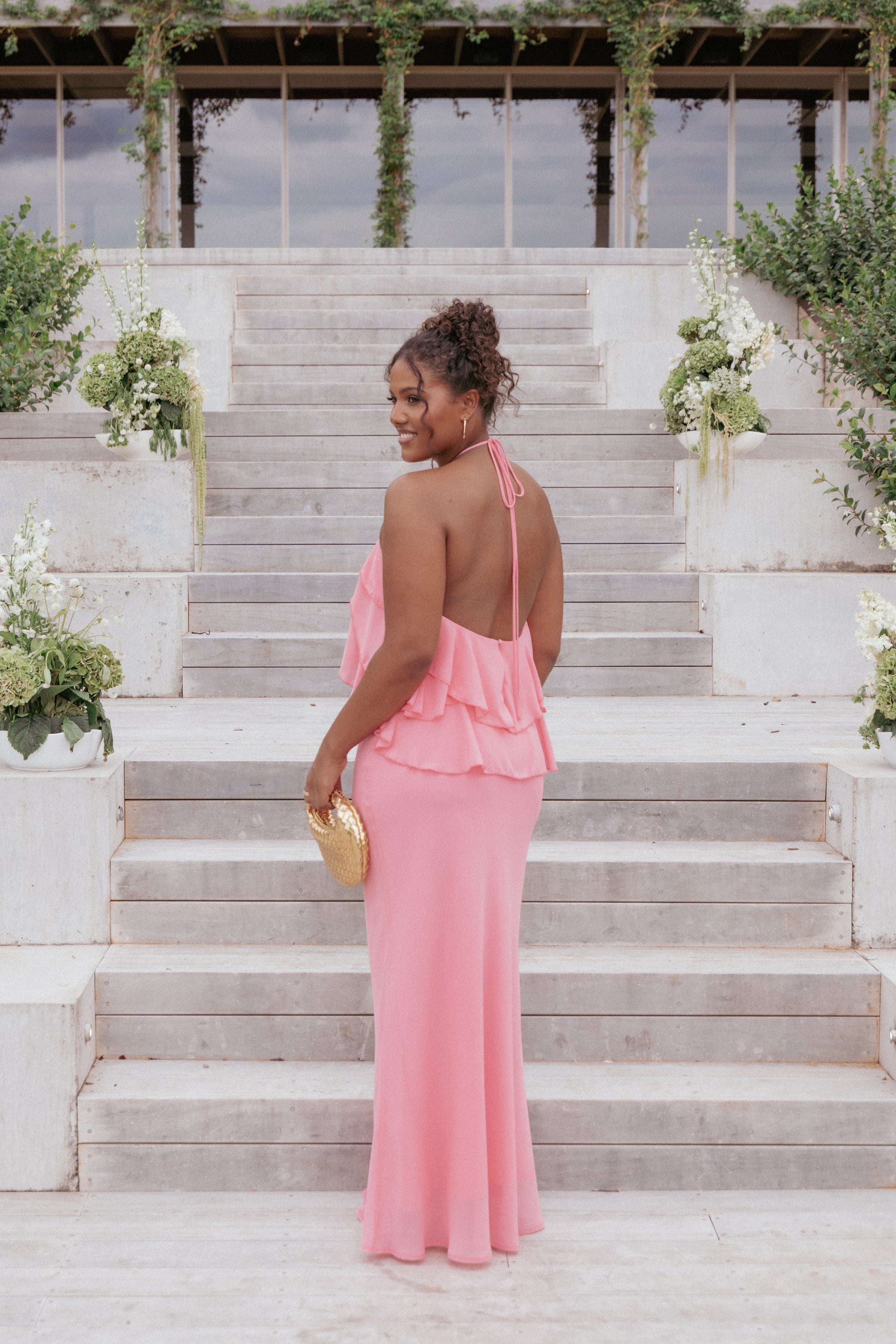 DRESSES Zorina Halterneck Maxi Dress - Coral