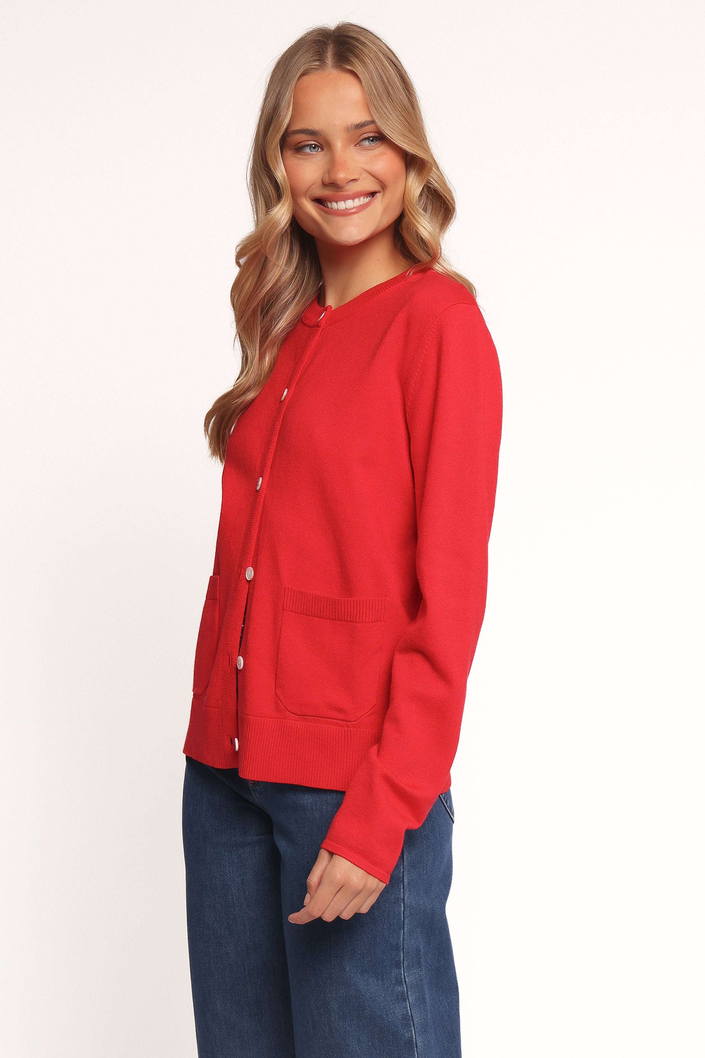 KNITWEAR Abner Cardigan - Red