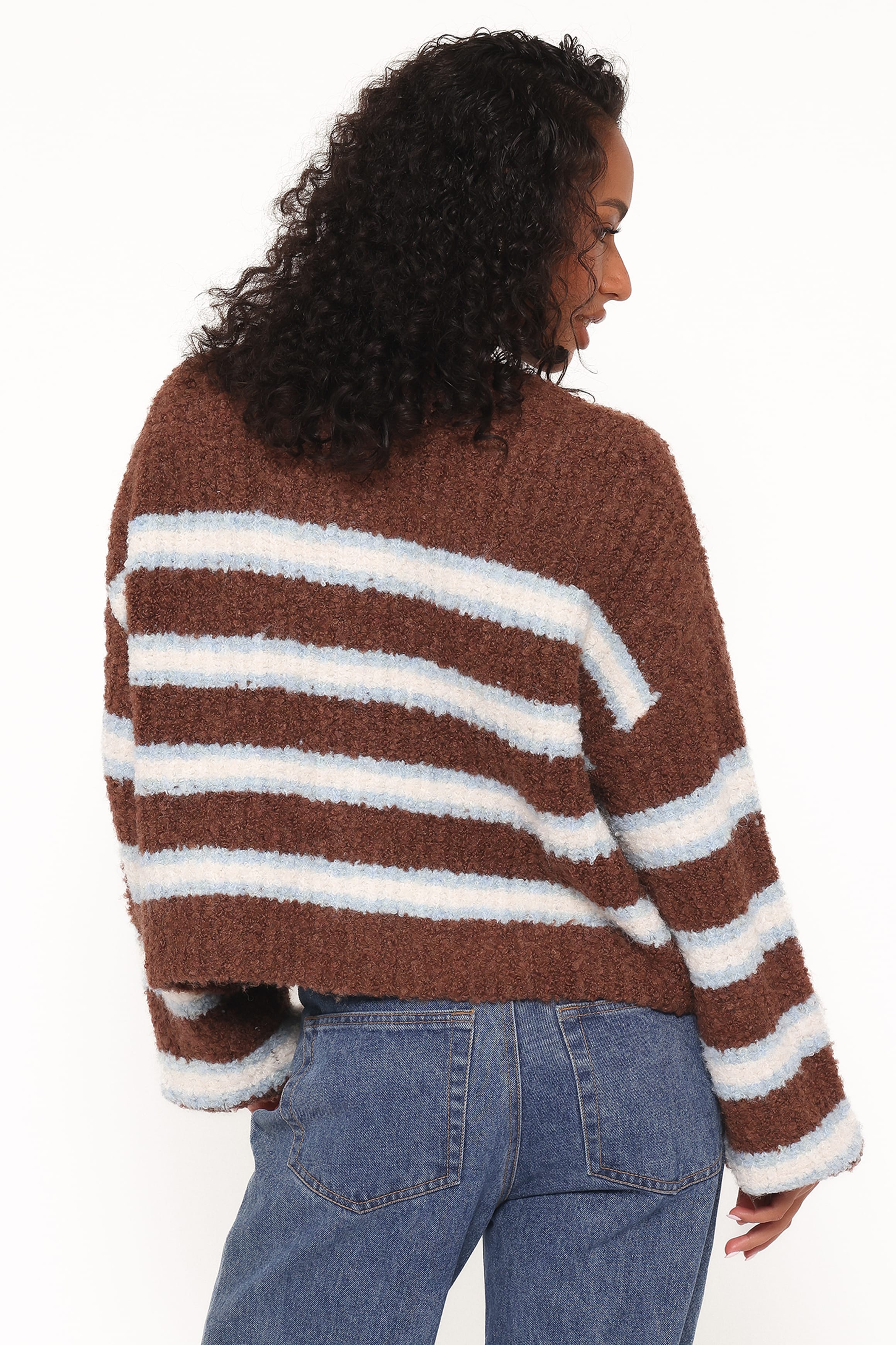 KNITWEAR Albertine Cardigan - Brown Stripe (HOLD FOR WK 18 LAUNCH)
