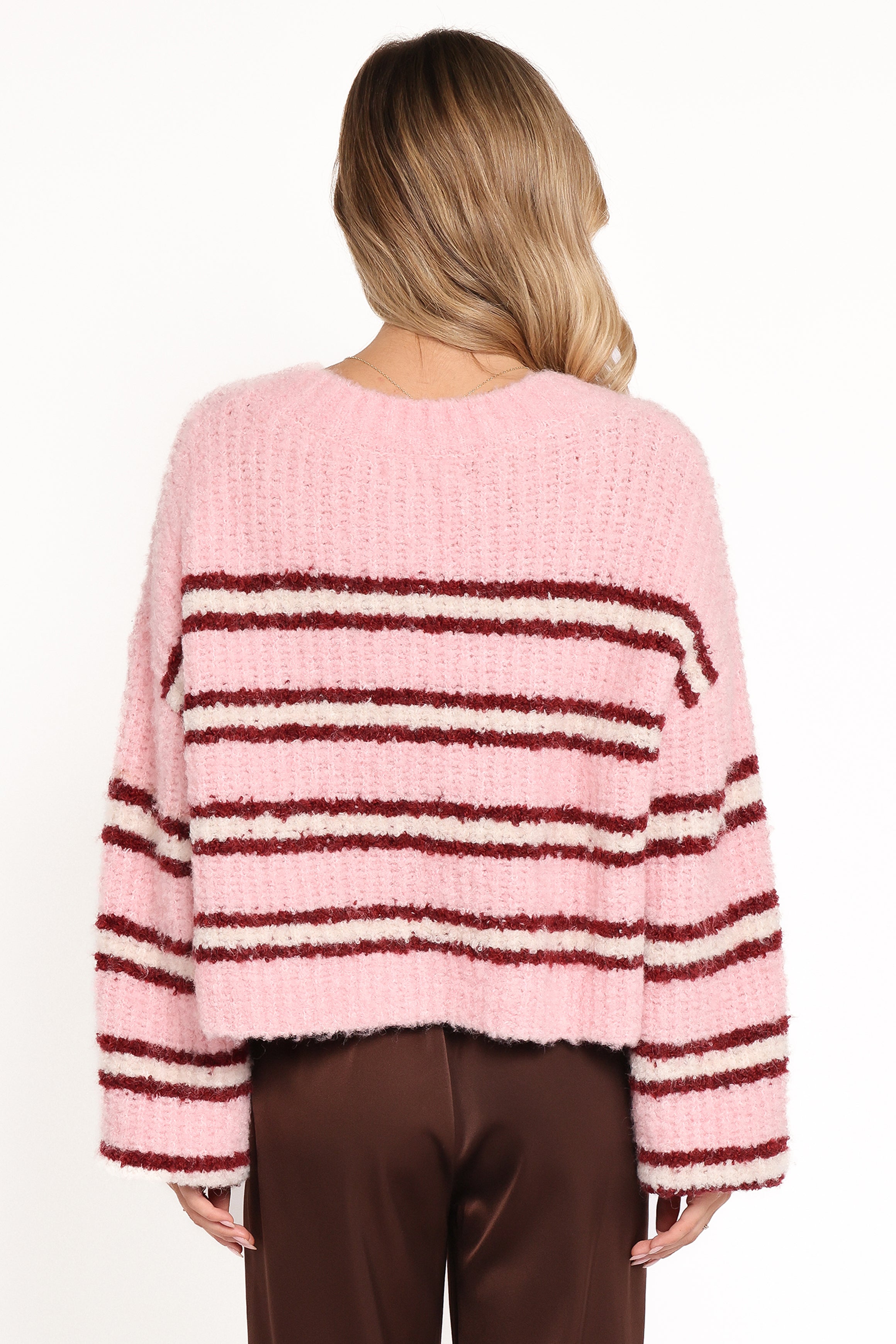 KNITWEAR Albertine Cardigan - Pink Stripe