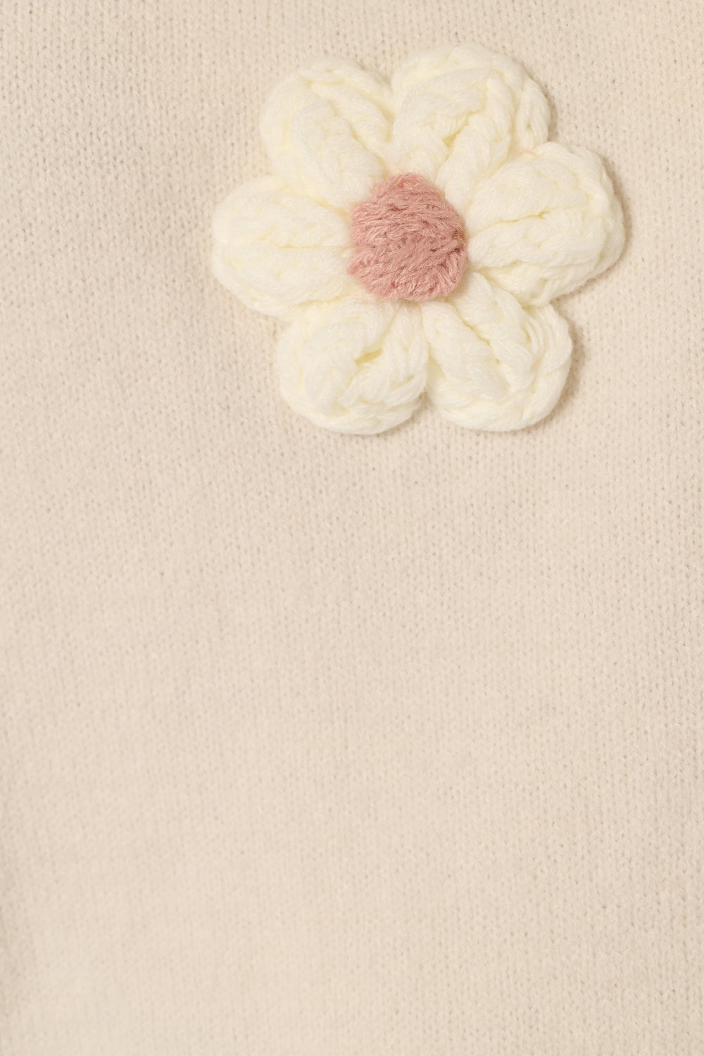 KNITWEAR @Alto Flower Knit Sweater - White