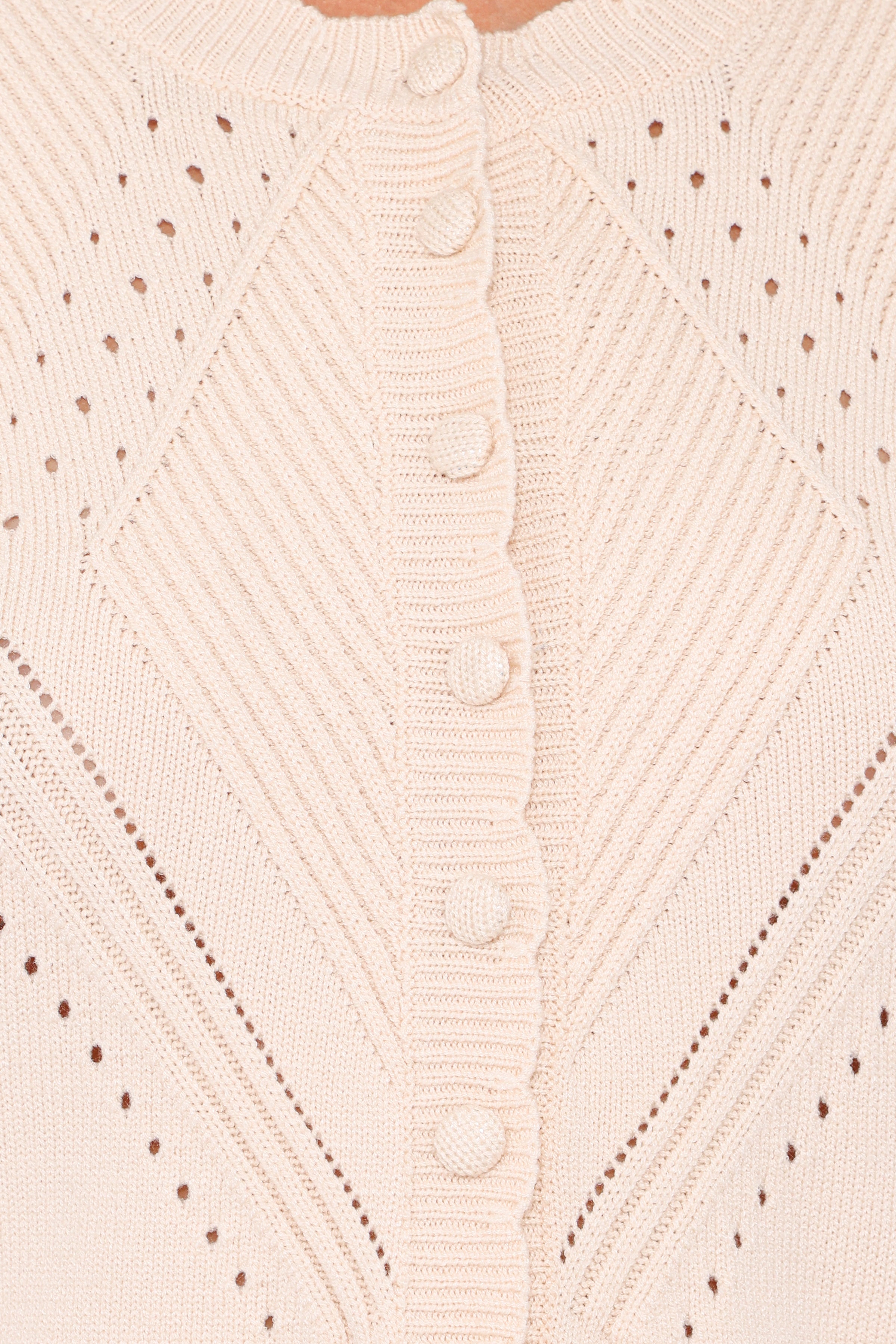 KNITWEAR Annika Puff Sleeve Cardigan - Cream