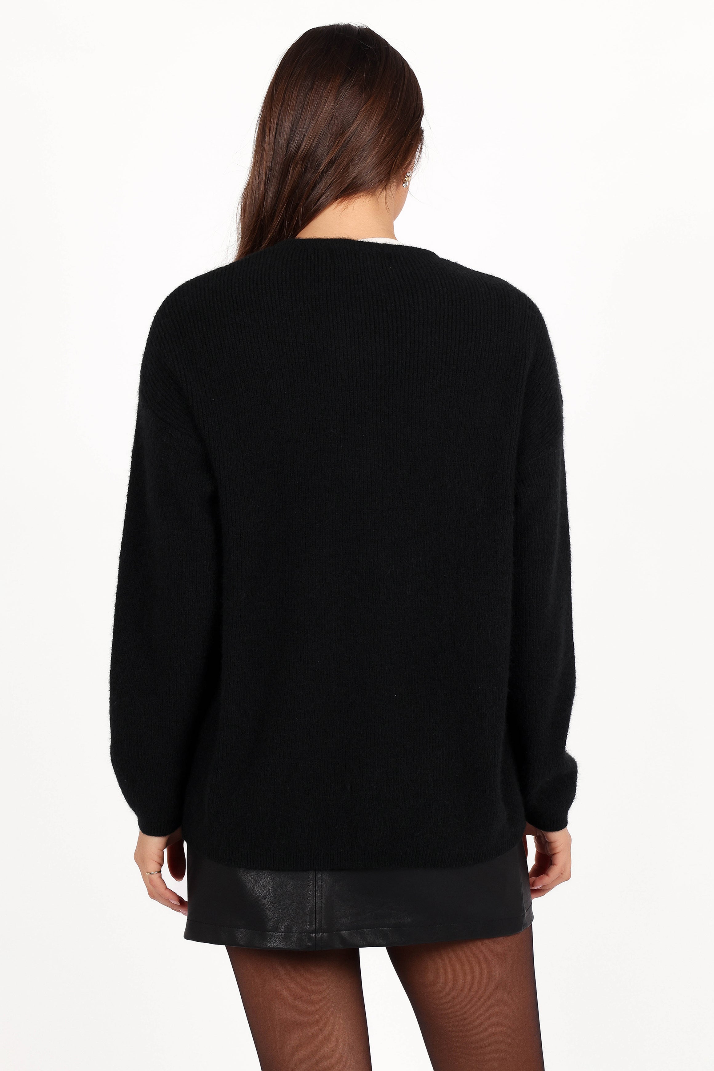 KNITWEAR Astor Classic Button Up Cardigan - Black