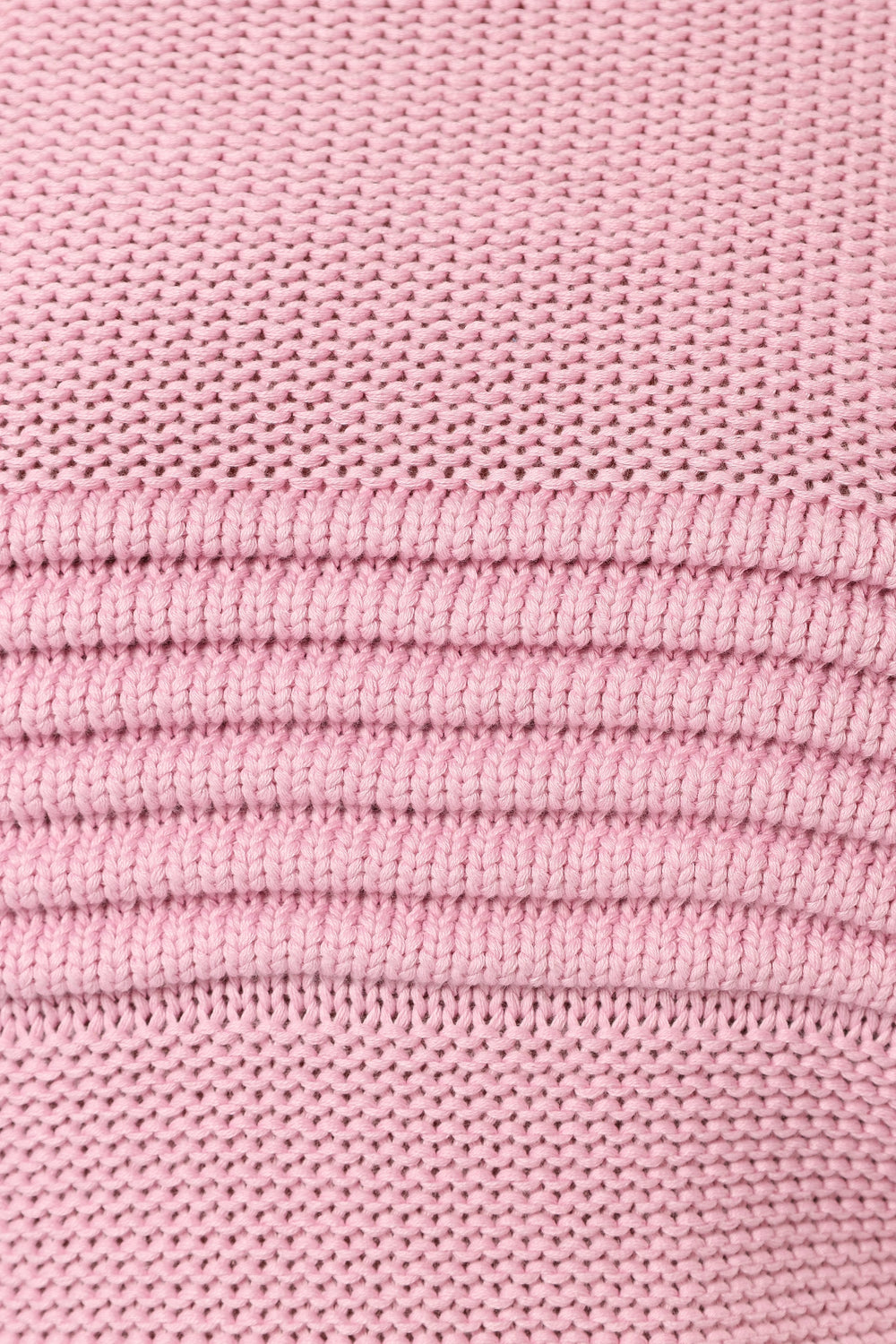 KNITWEAR Beckett Textured Stripe Knit Sweater - Pink