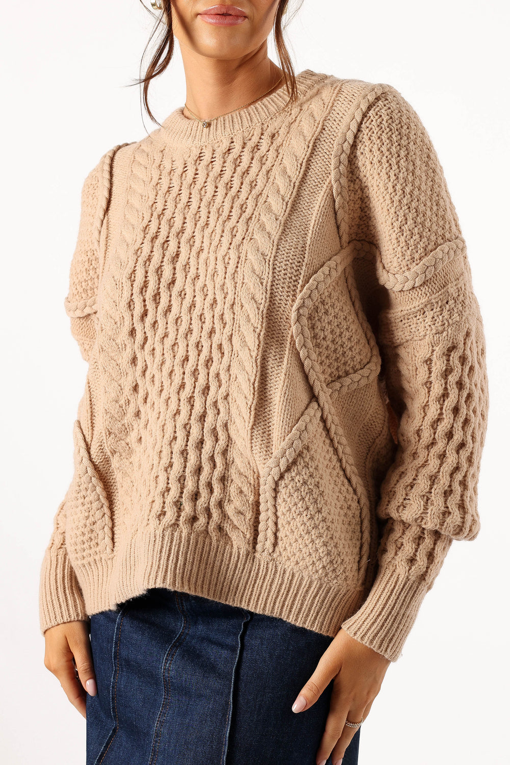 KNITWEAR @Bentley Knit Sweater - Oatmeal