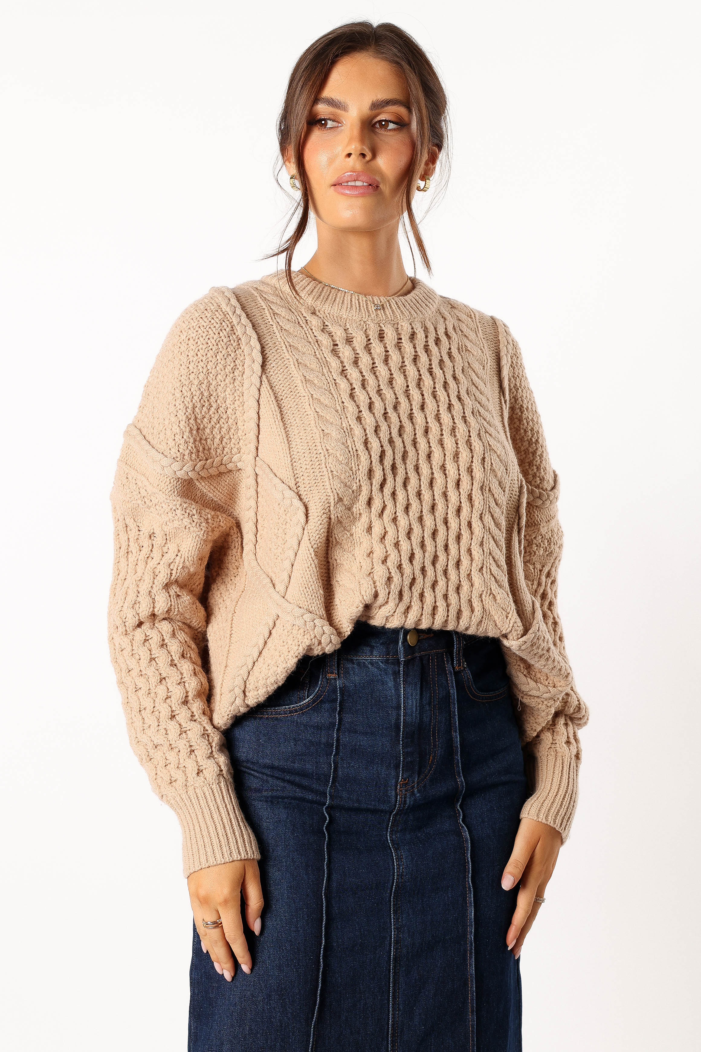 KNITWEAR @Bentley Knit Sweater - Oatmeal