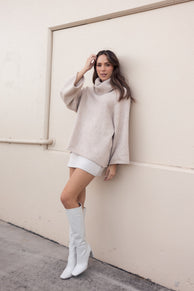 KNITWEAR Bindy Cowlneck Knit Sweater - Oatmeal