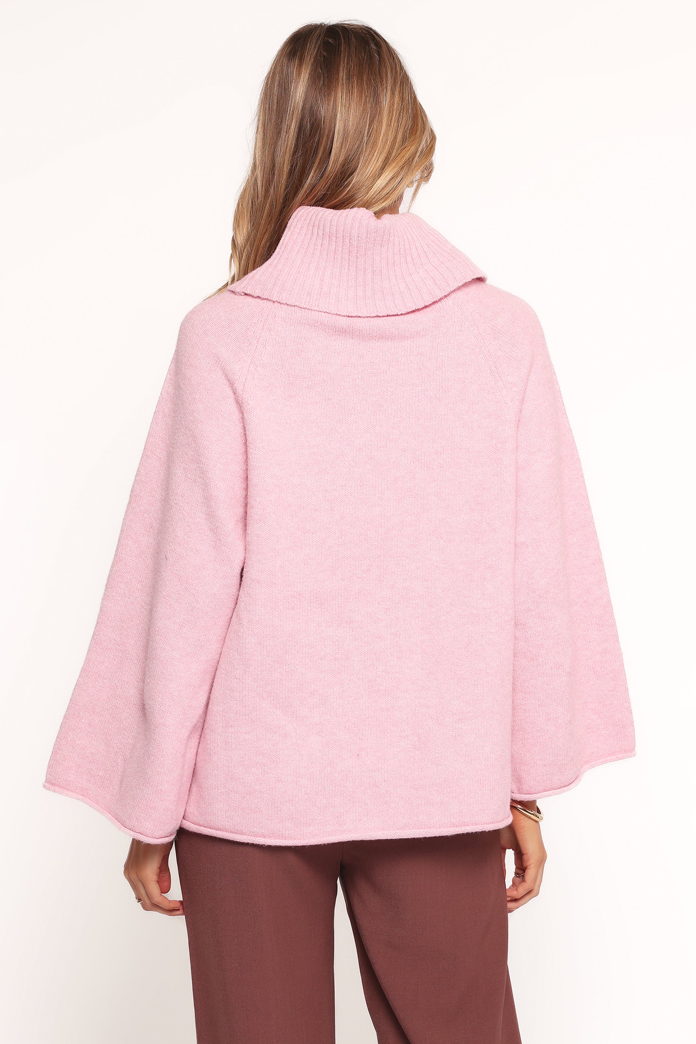 KNITWEAR Bindy Cowlneck Knit Sweater - Pink