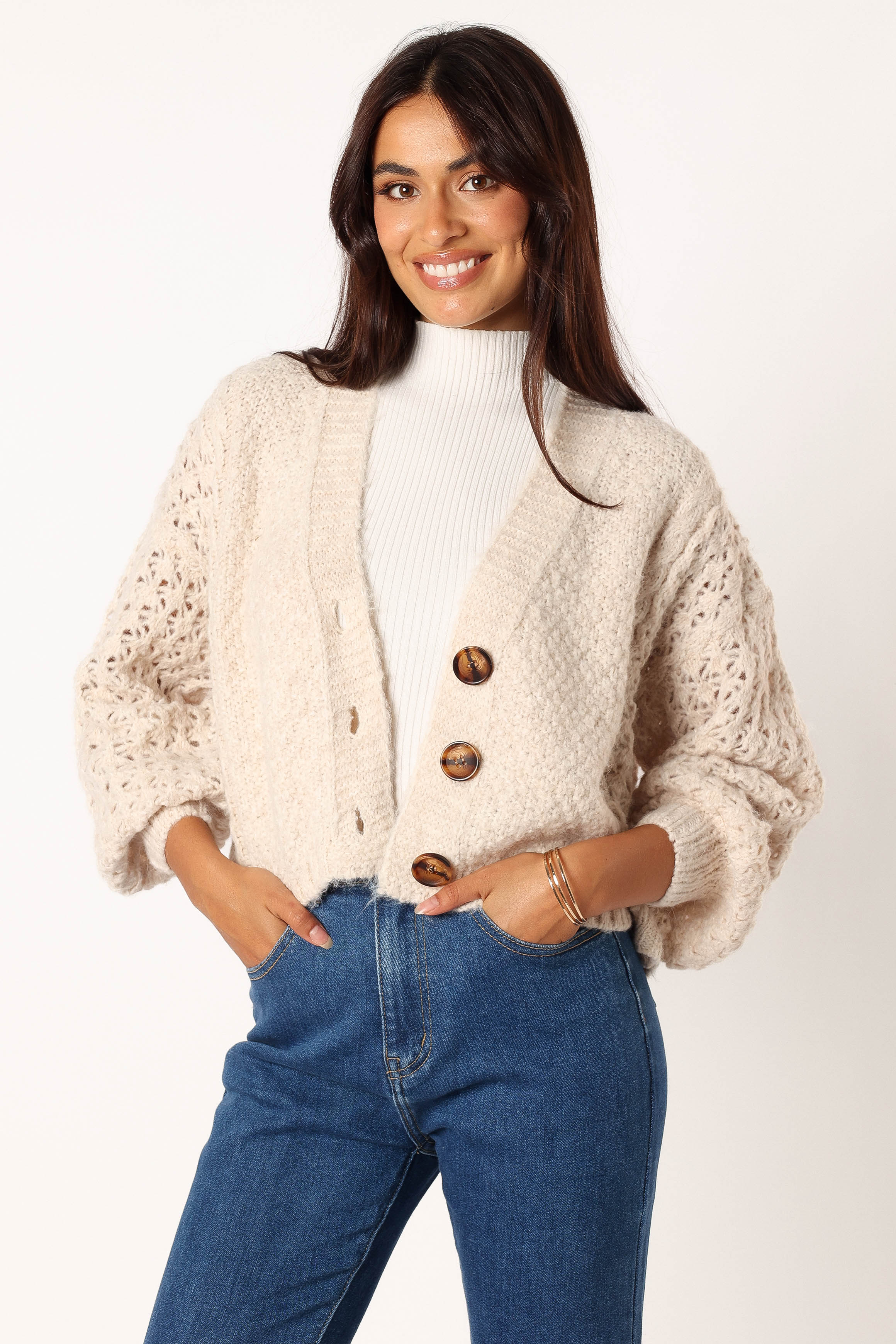 KNITWEAR @Blakey Cardigan - Cream