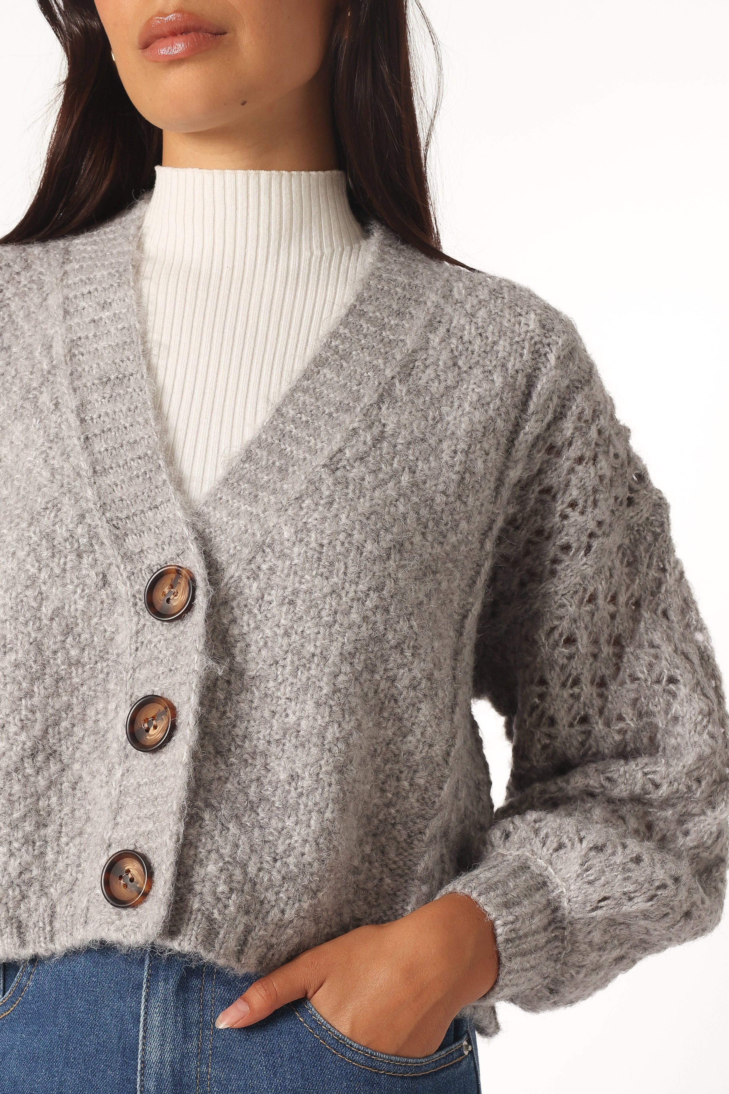 KNITWEAR Blakey Cardigan - Grey