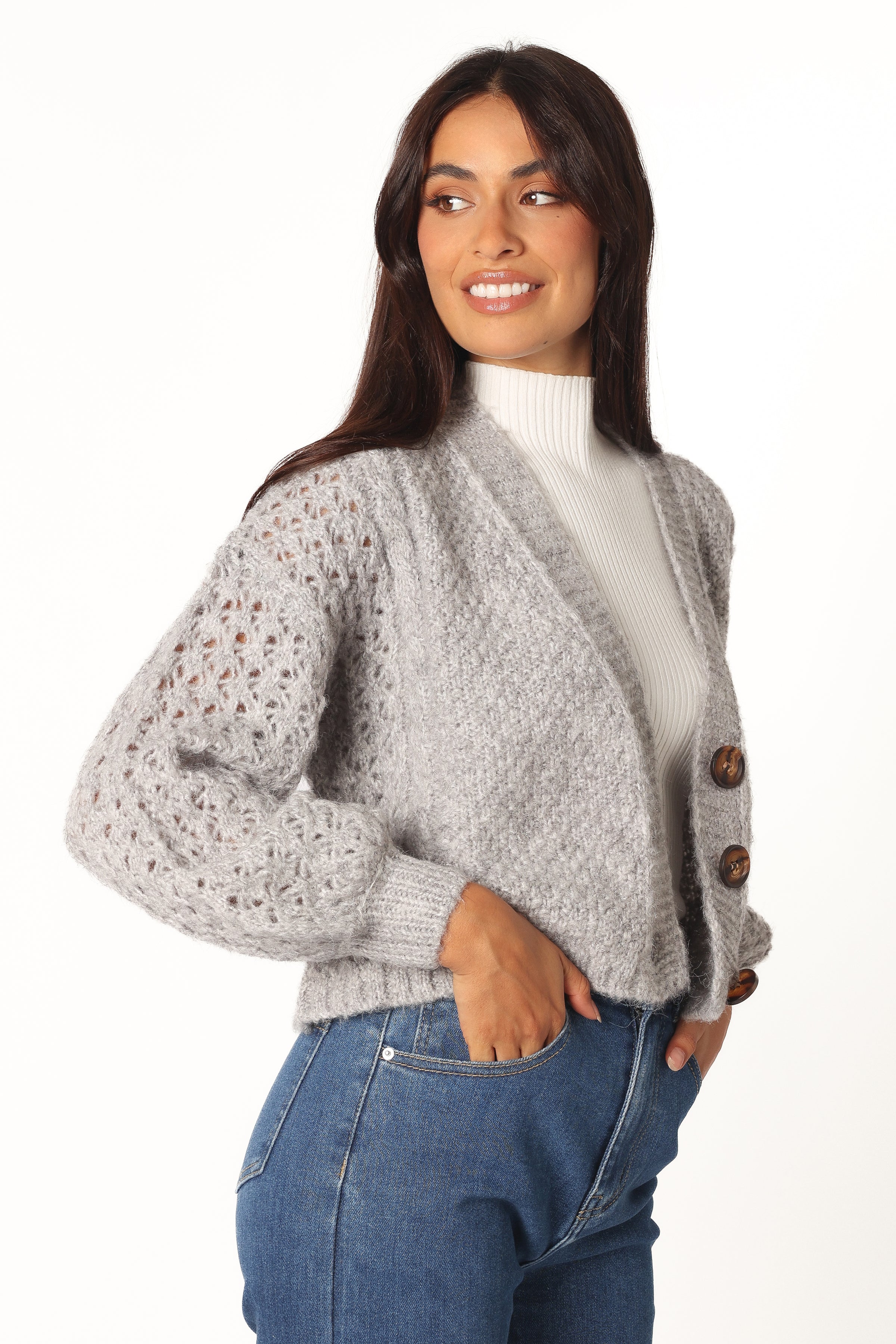 KNITWEAR Blakey Cardigan - Grey