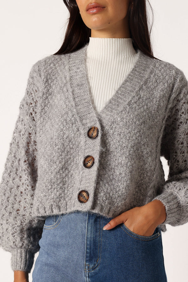 KNITWEAR @Blakey Cardigan - Grey