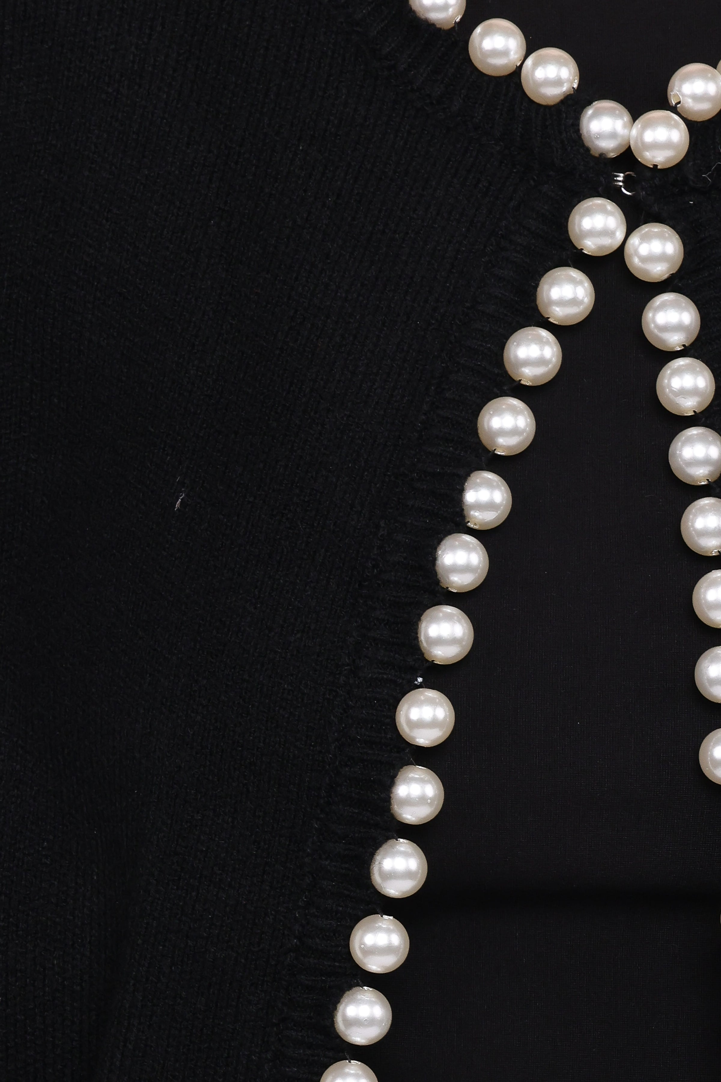 KNITWEAR Bloom Pearl Knit Cardigan - Black