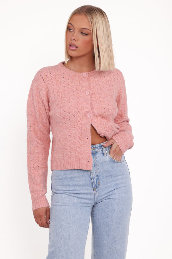 KNITWEAR Bonnie Cardigan - Pink