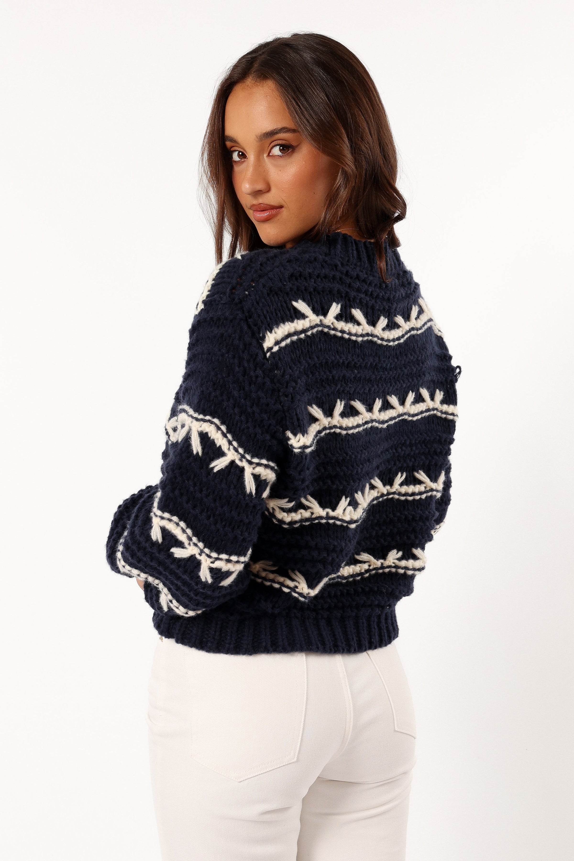 KNITWEAR @Bryony Knit Sweater - Navy