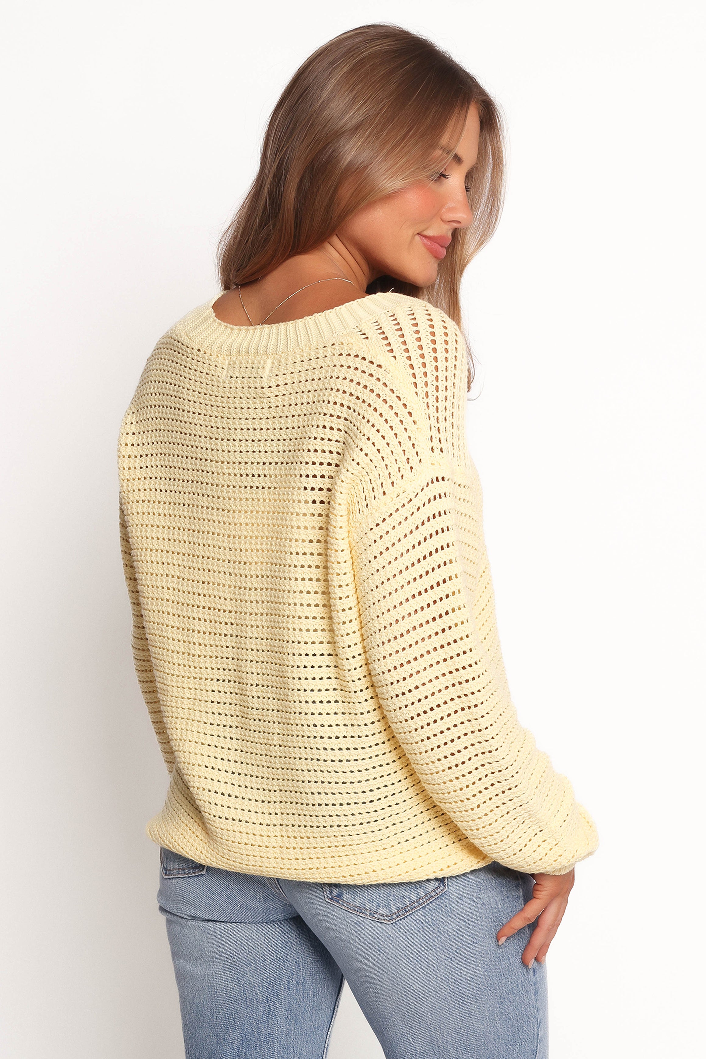 KNITWEAR Carrie Button Front Cardigan - Yellow