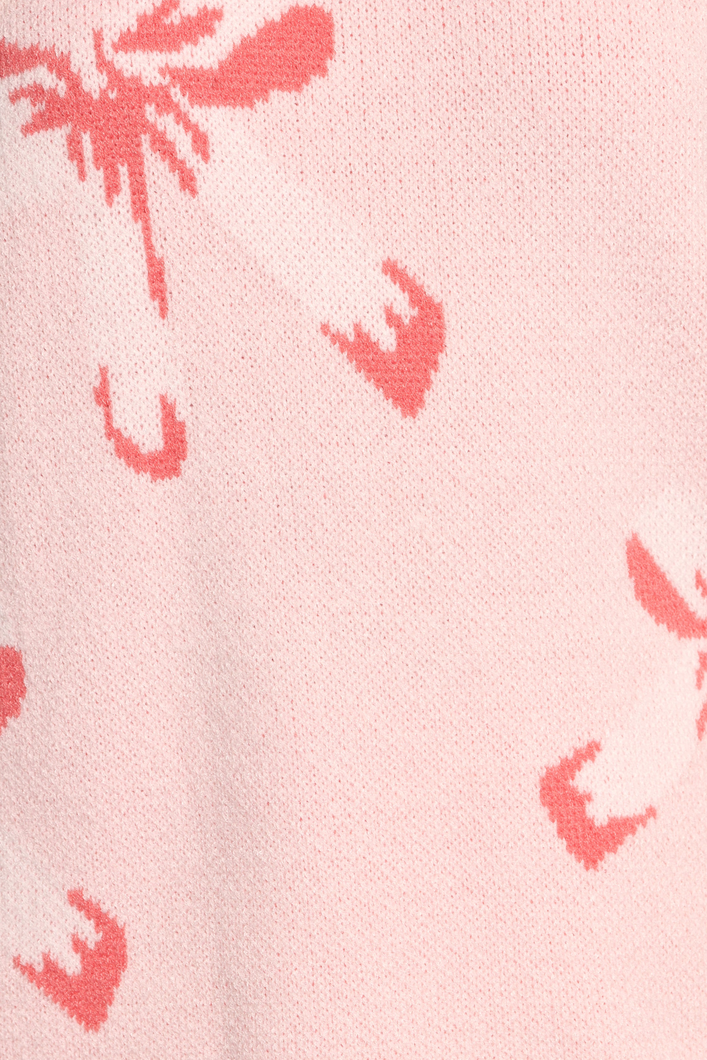 KNITWEAR Carrington Bow Print Knit Sweater - Pink