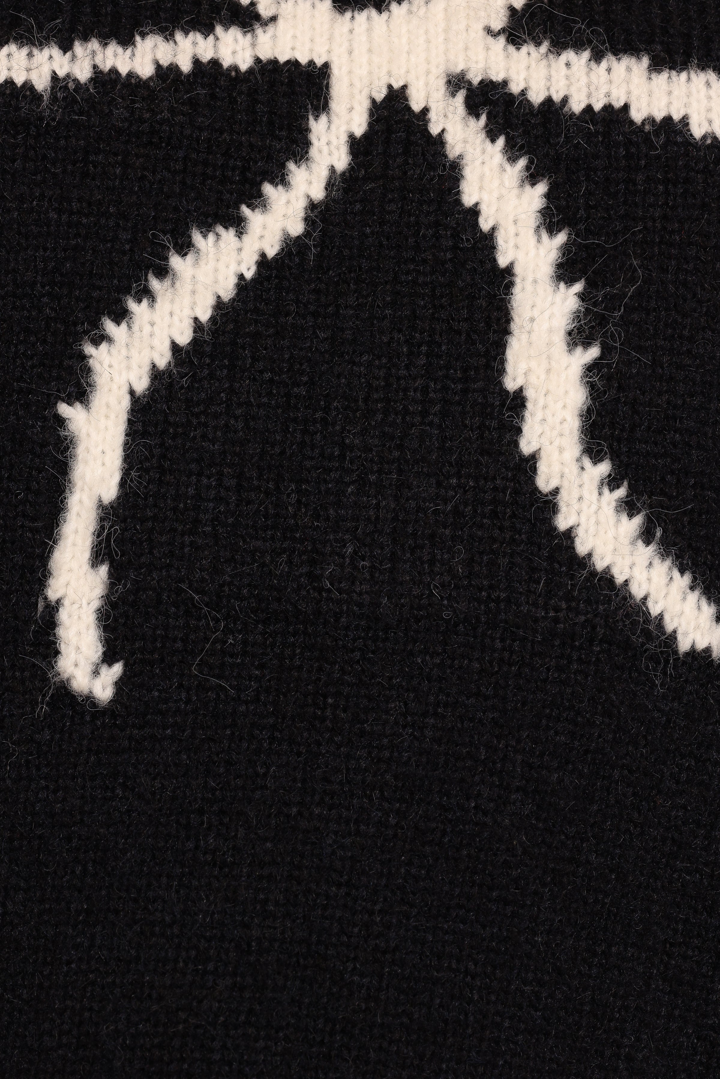 KNITWEAR Cecelia Bow Print Mock Neck Knit Sweater - Black