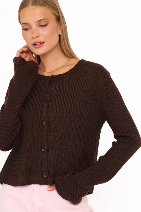 KNITWEAR Charmer Cardigan - Brown