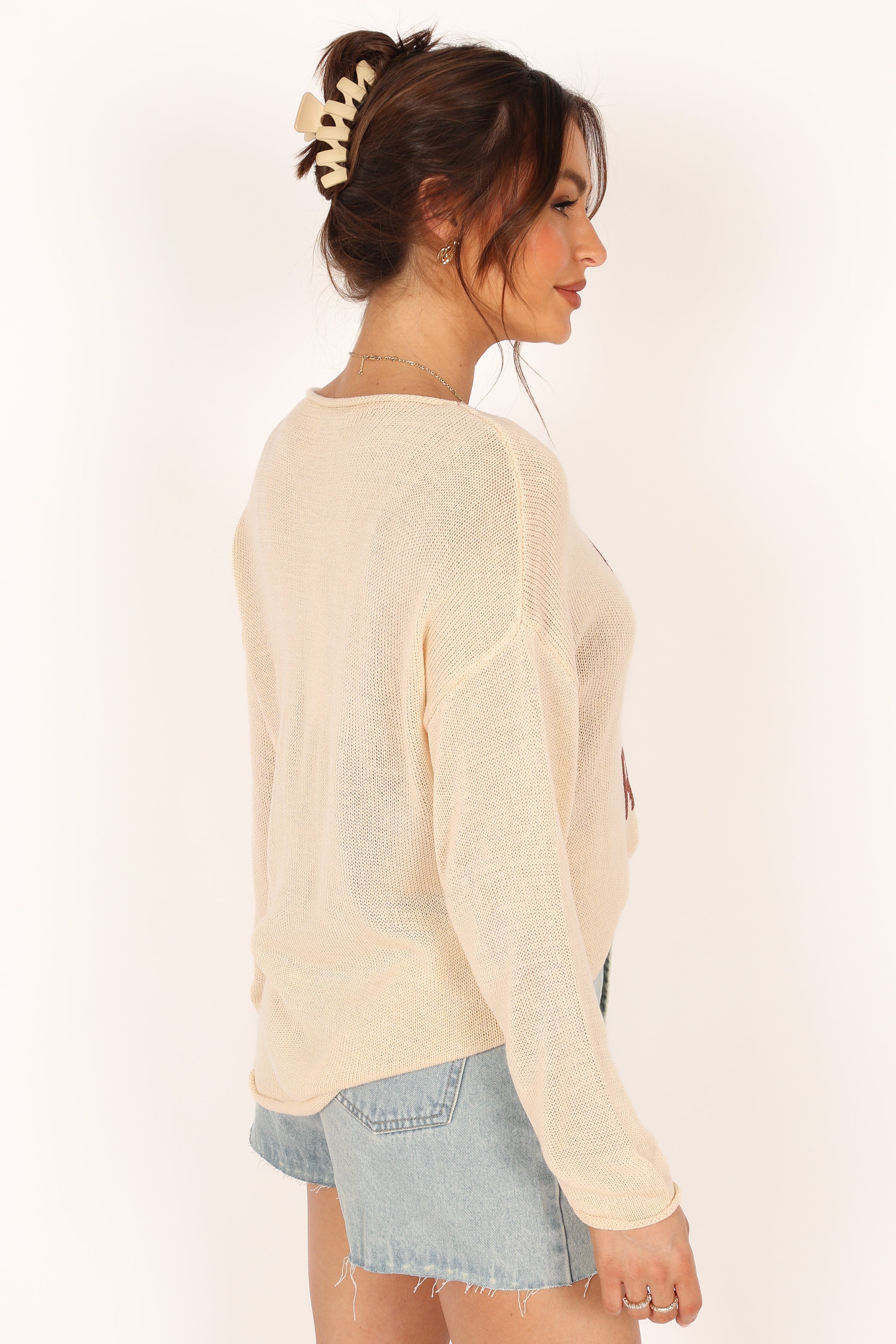 KNITWEAR @Coffee Beach Knit Sweater - Cream