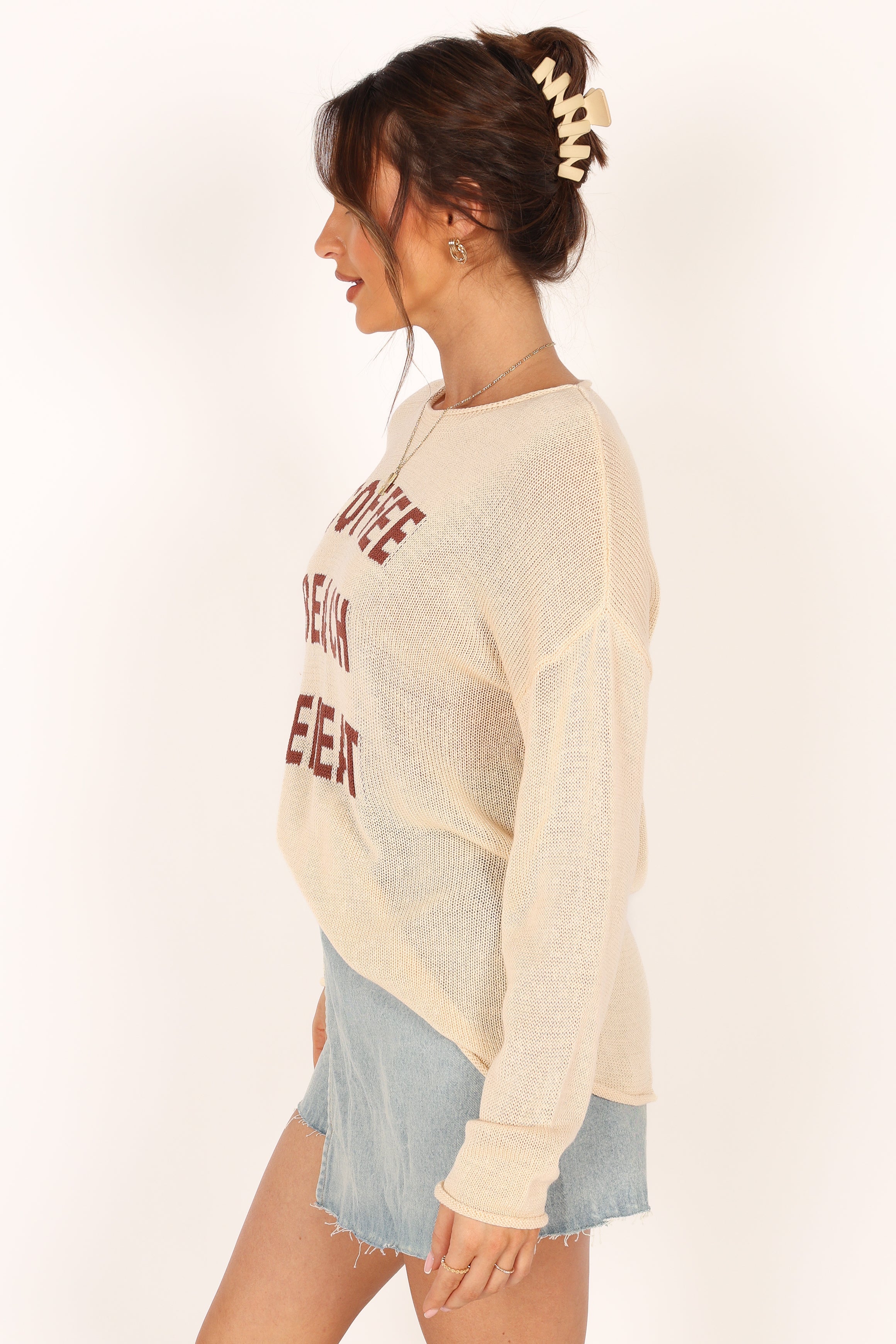 KNITWEAR @Coffee Beach Knit Sweater - Cream