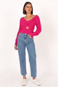 KNITWEAR @Colette Knit Sweater - Magenta